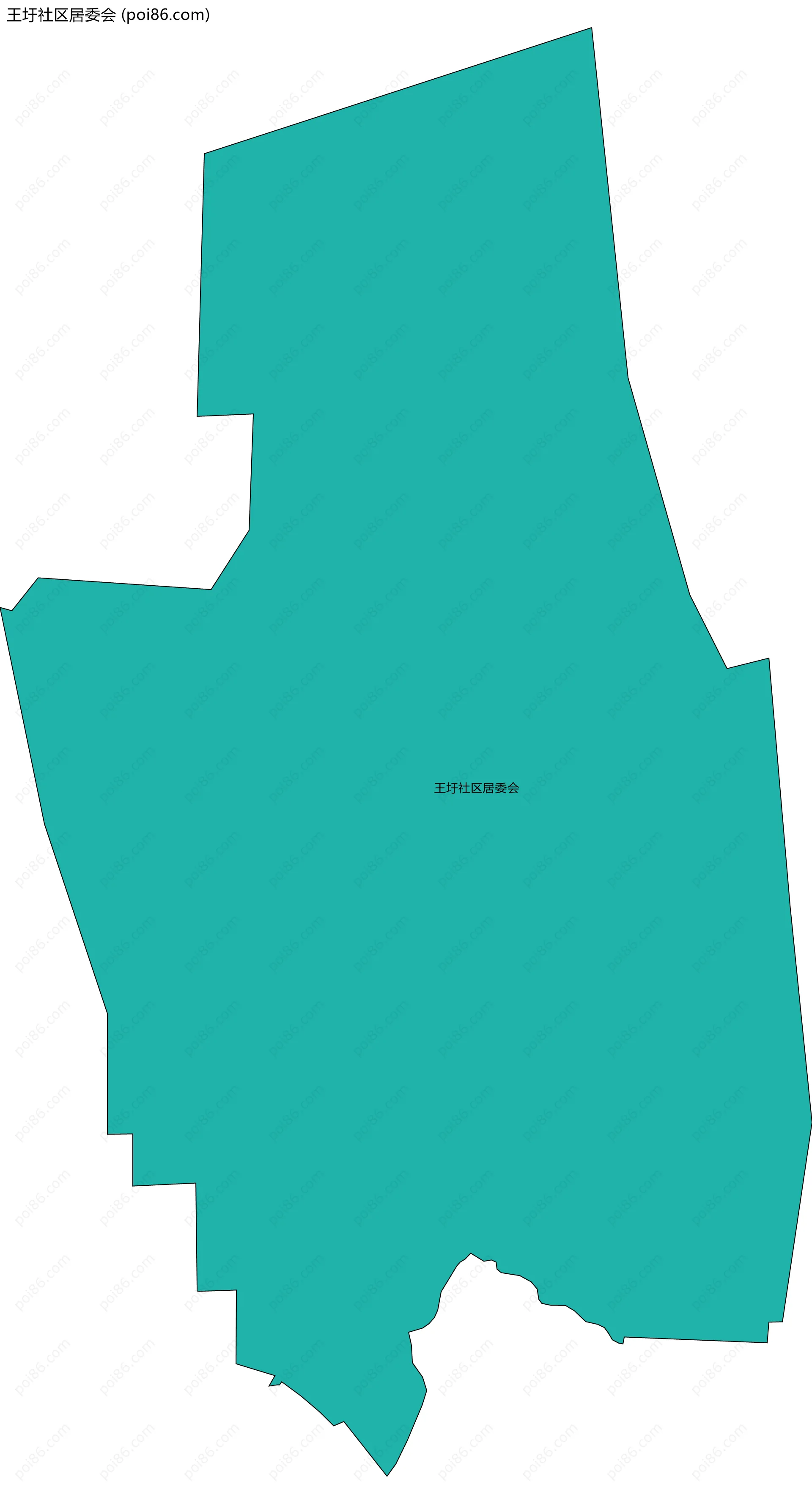 王圩社区居委会边界地图