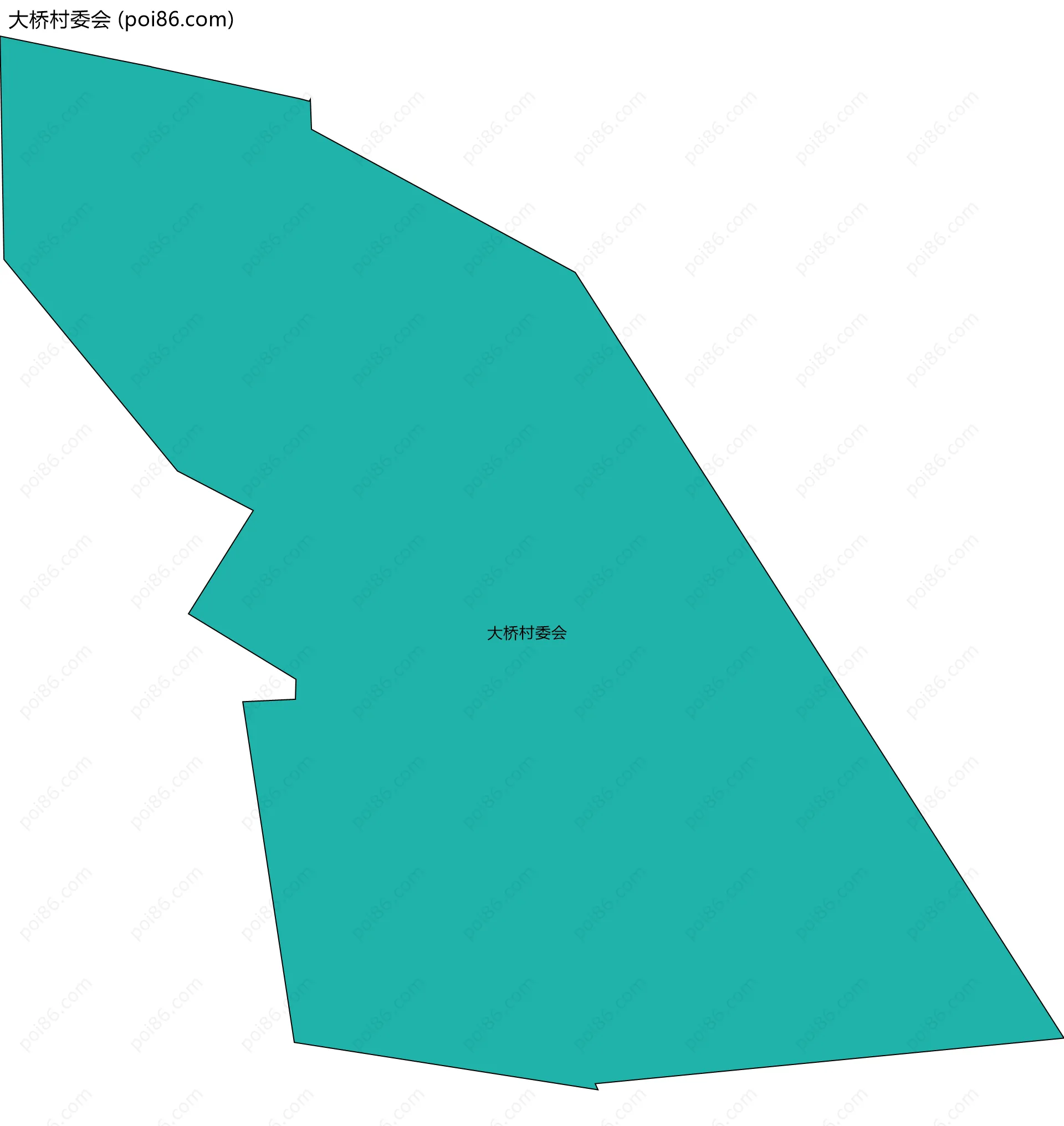 大桥村委会边界地图