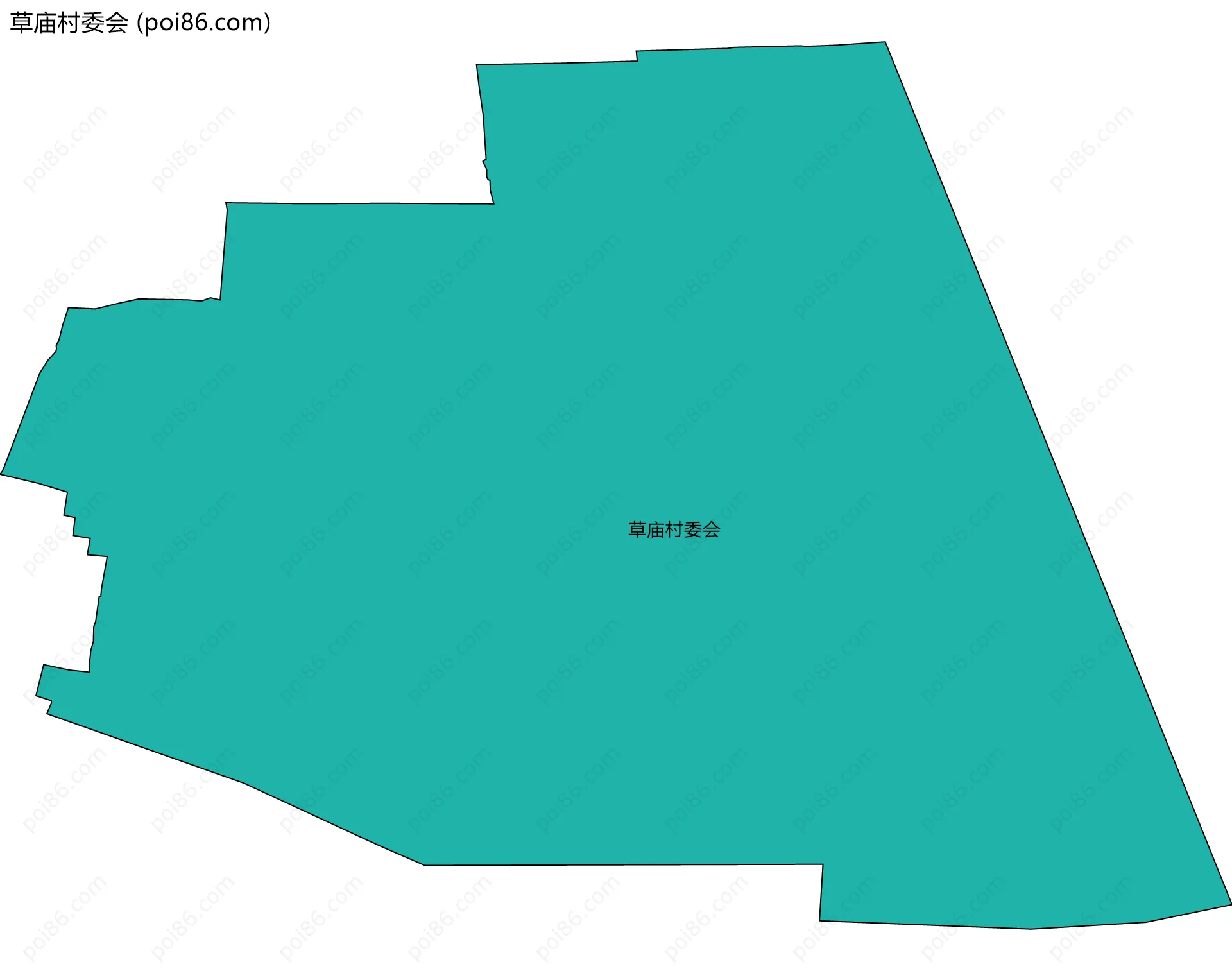 草庙村委会边界地图