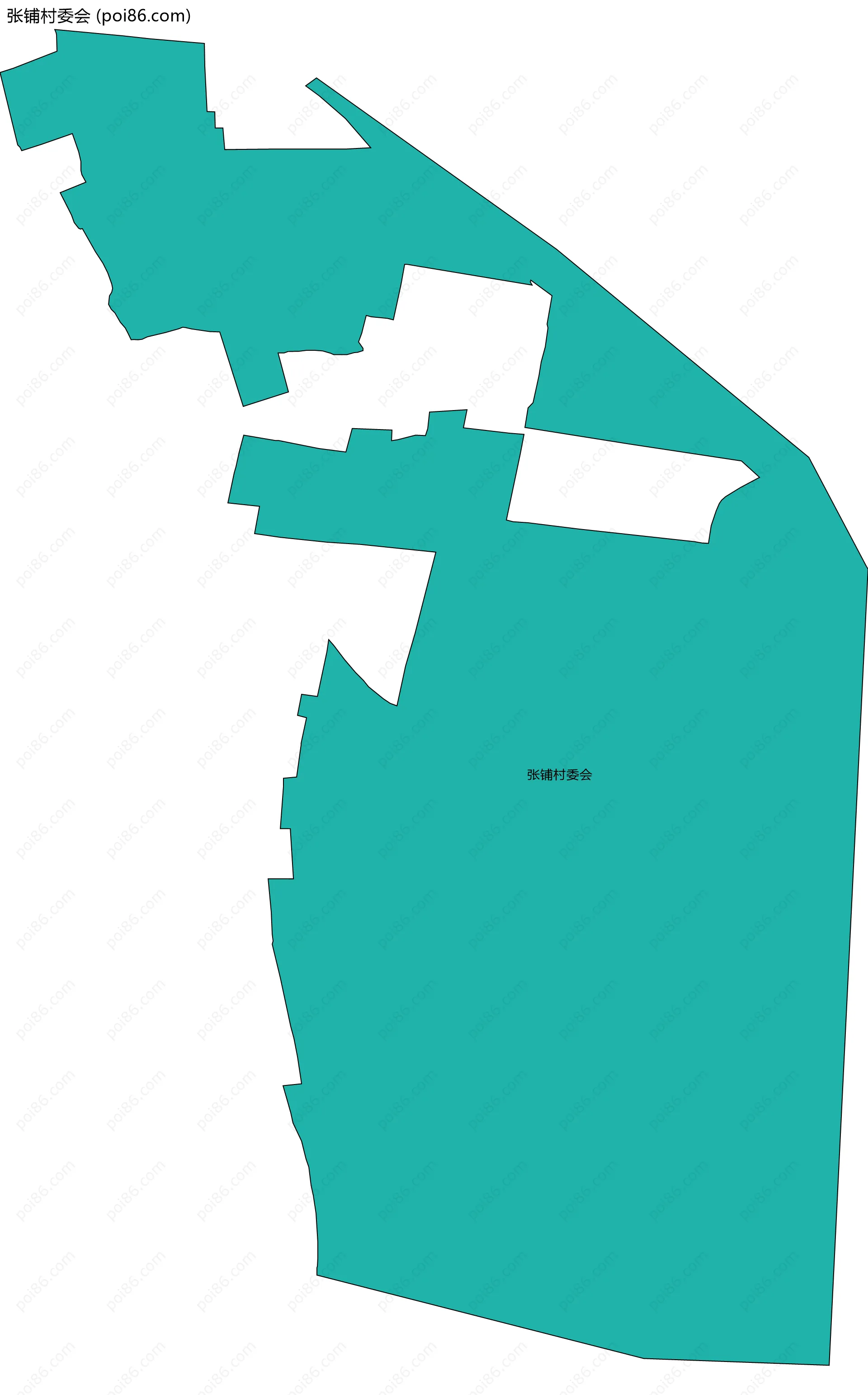 张铺村委会边界地图