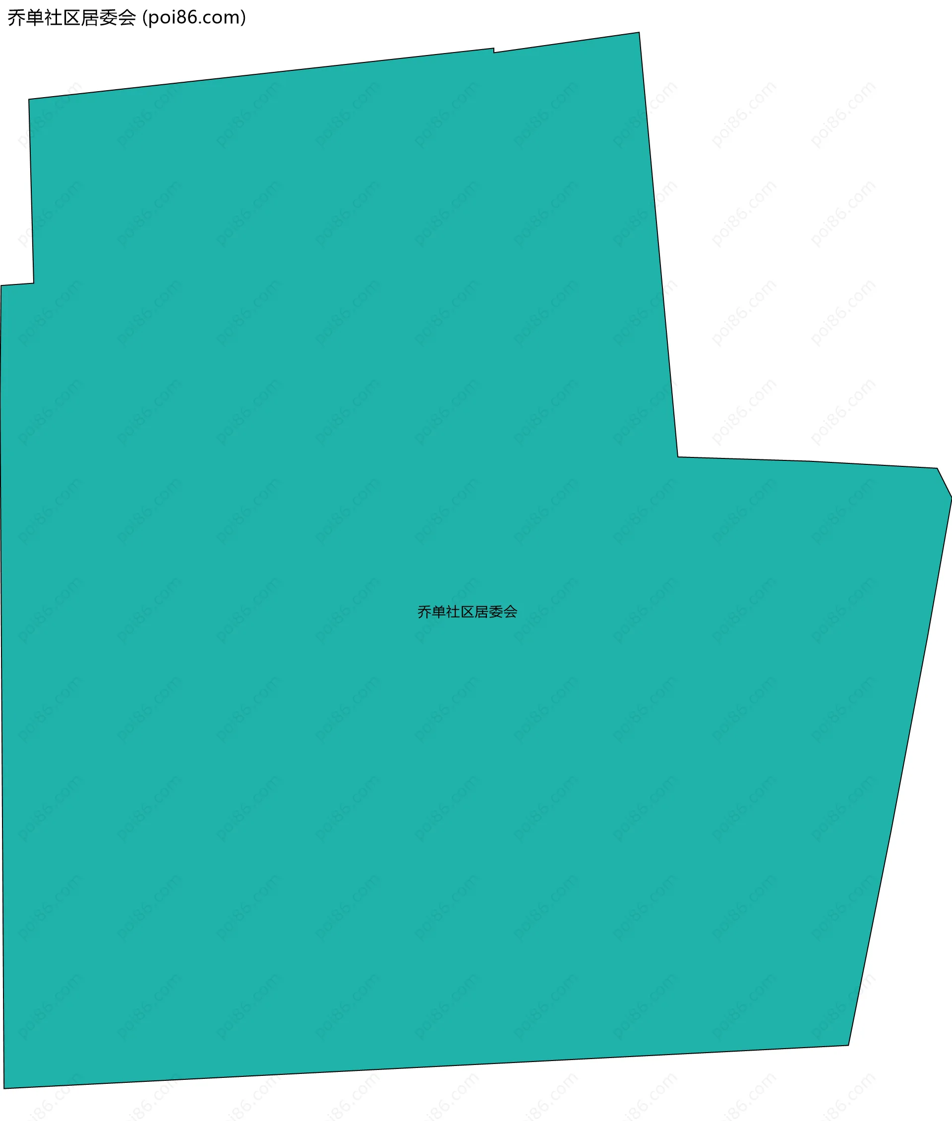 乔单社区居委会边界地图