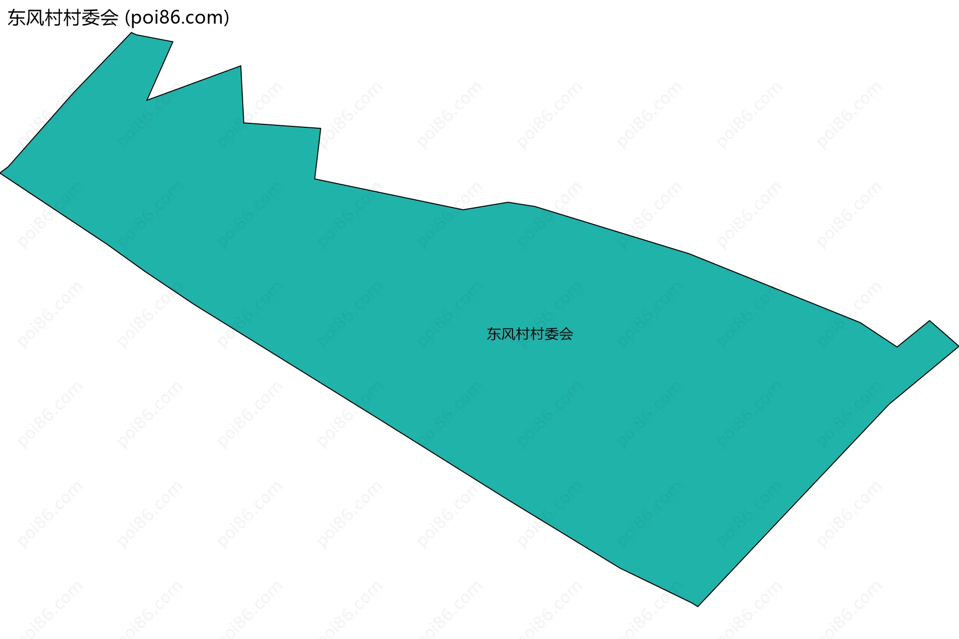 东风村村委会边界地图