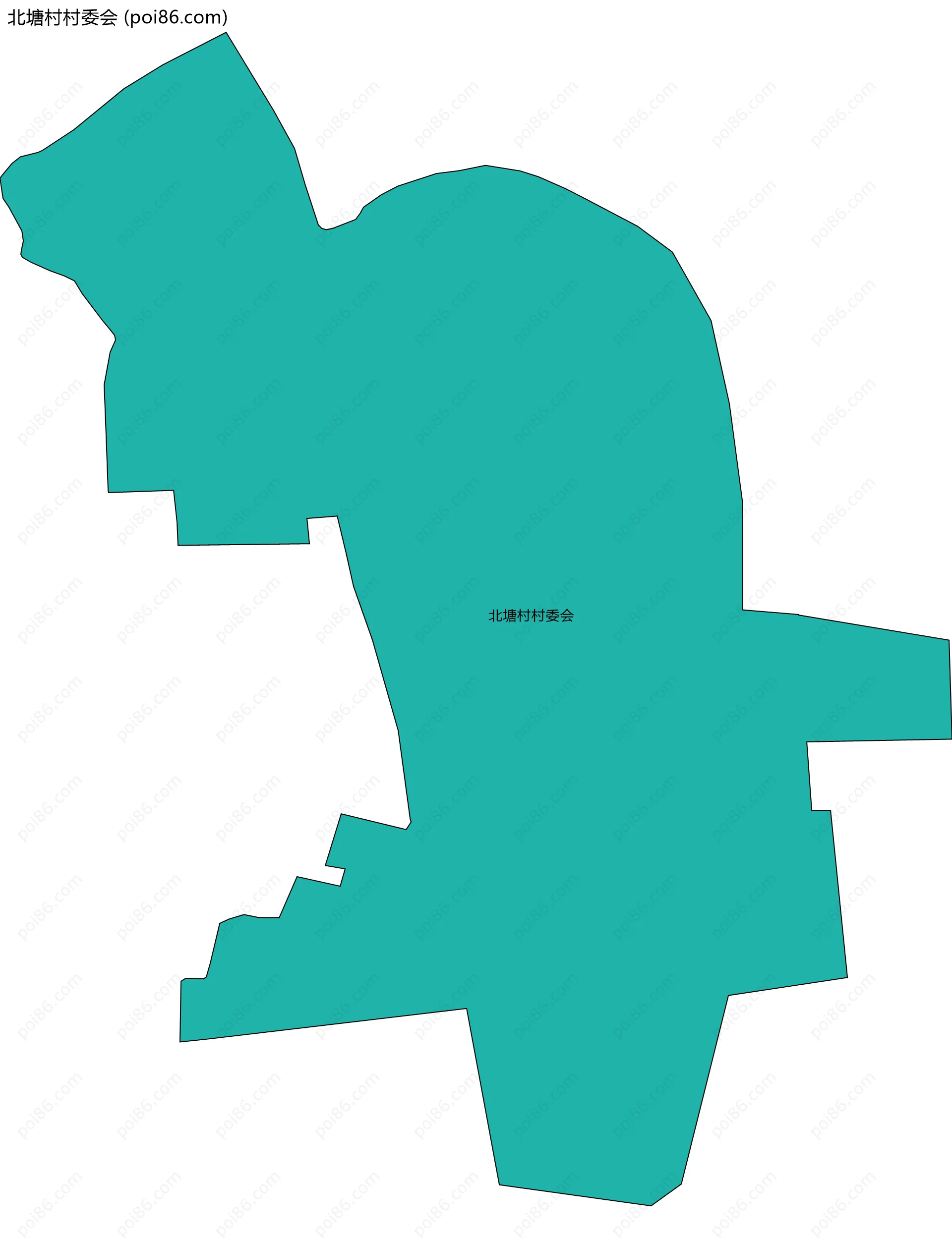 北塘村村委会边界地图