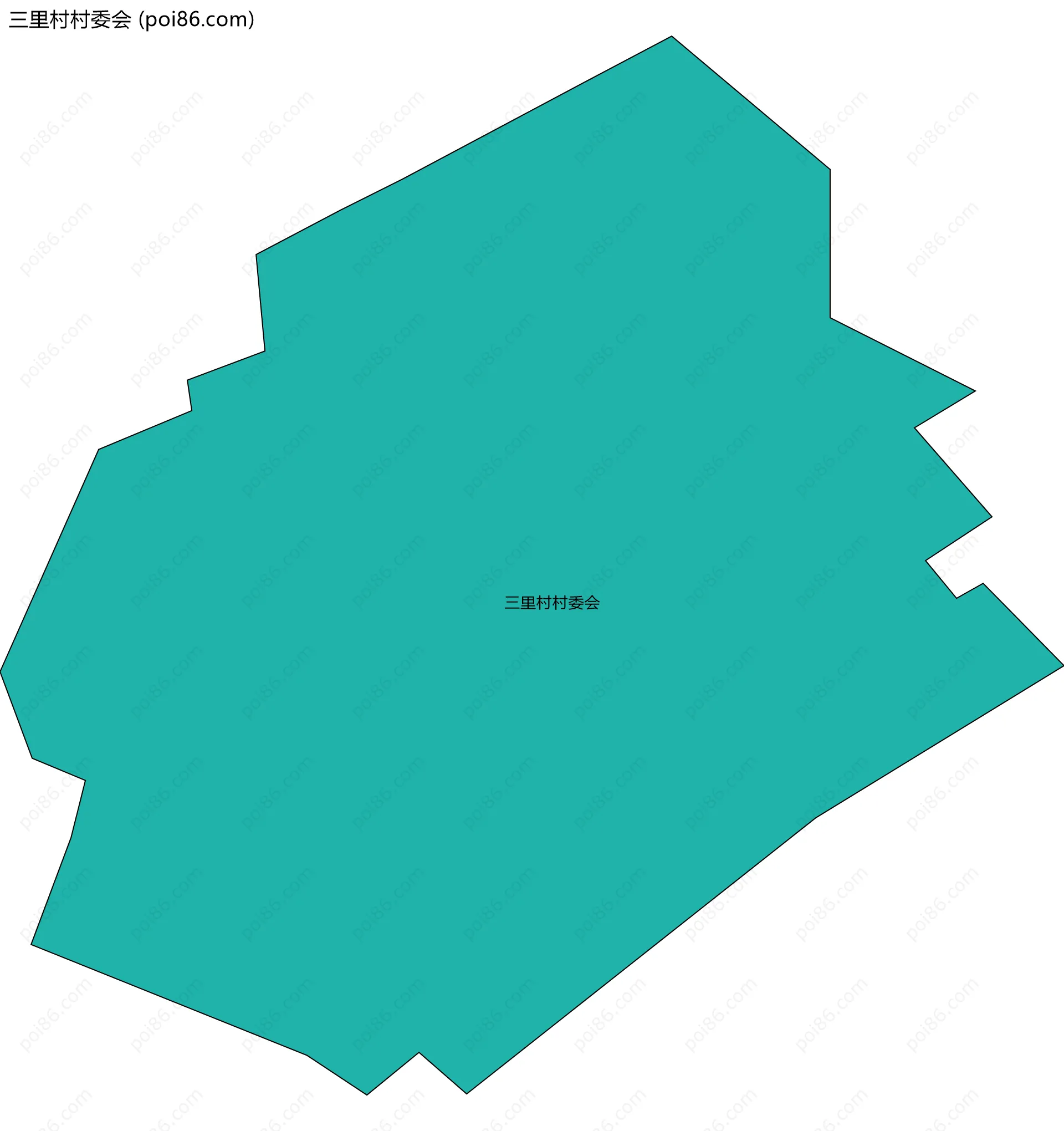 三里村村委会边界地图
