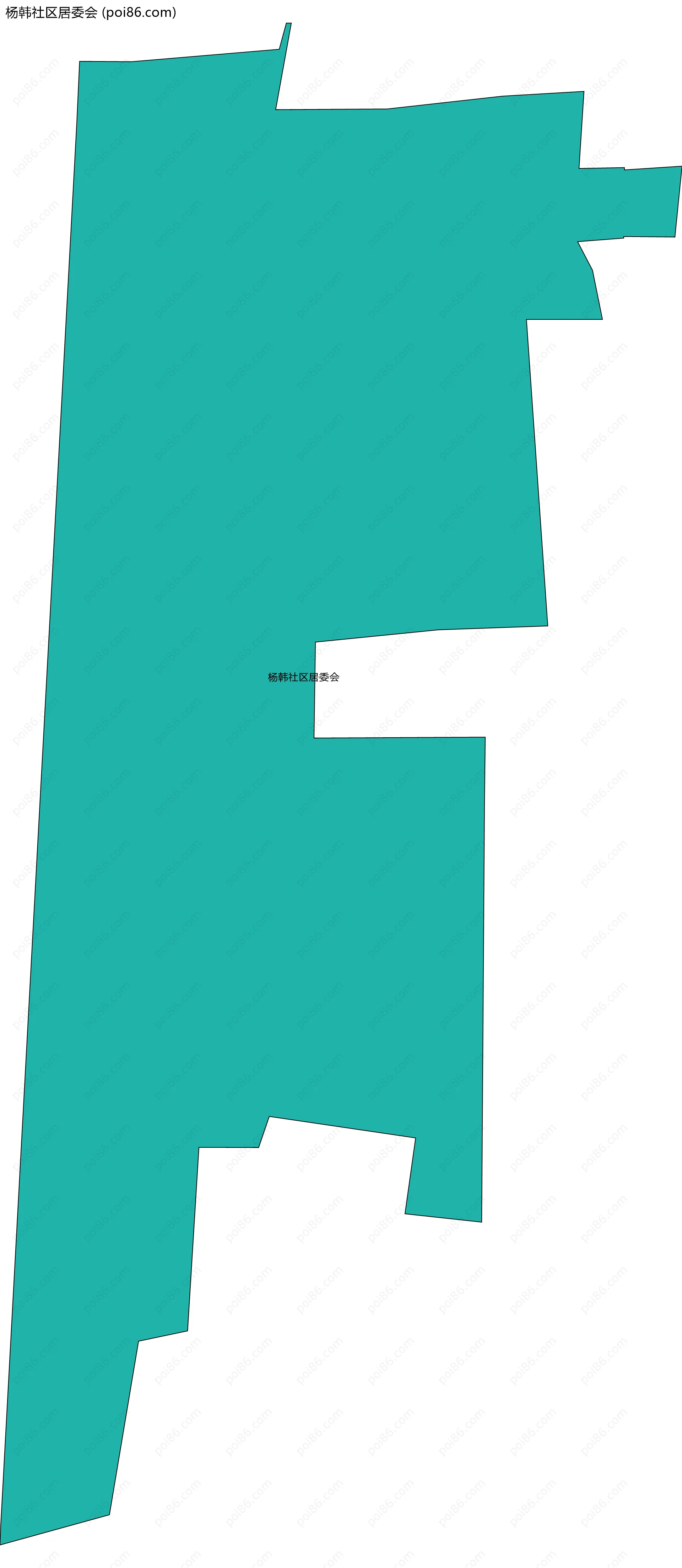 杨韩社区居委会边界地图