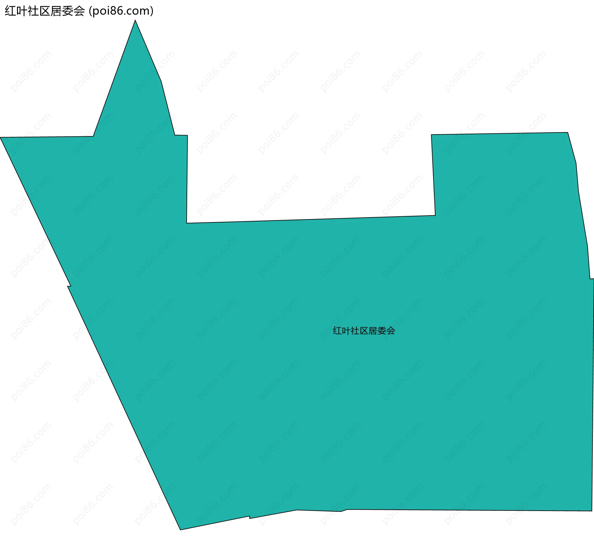 红叶社区居委会边界地图