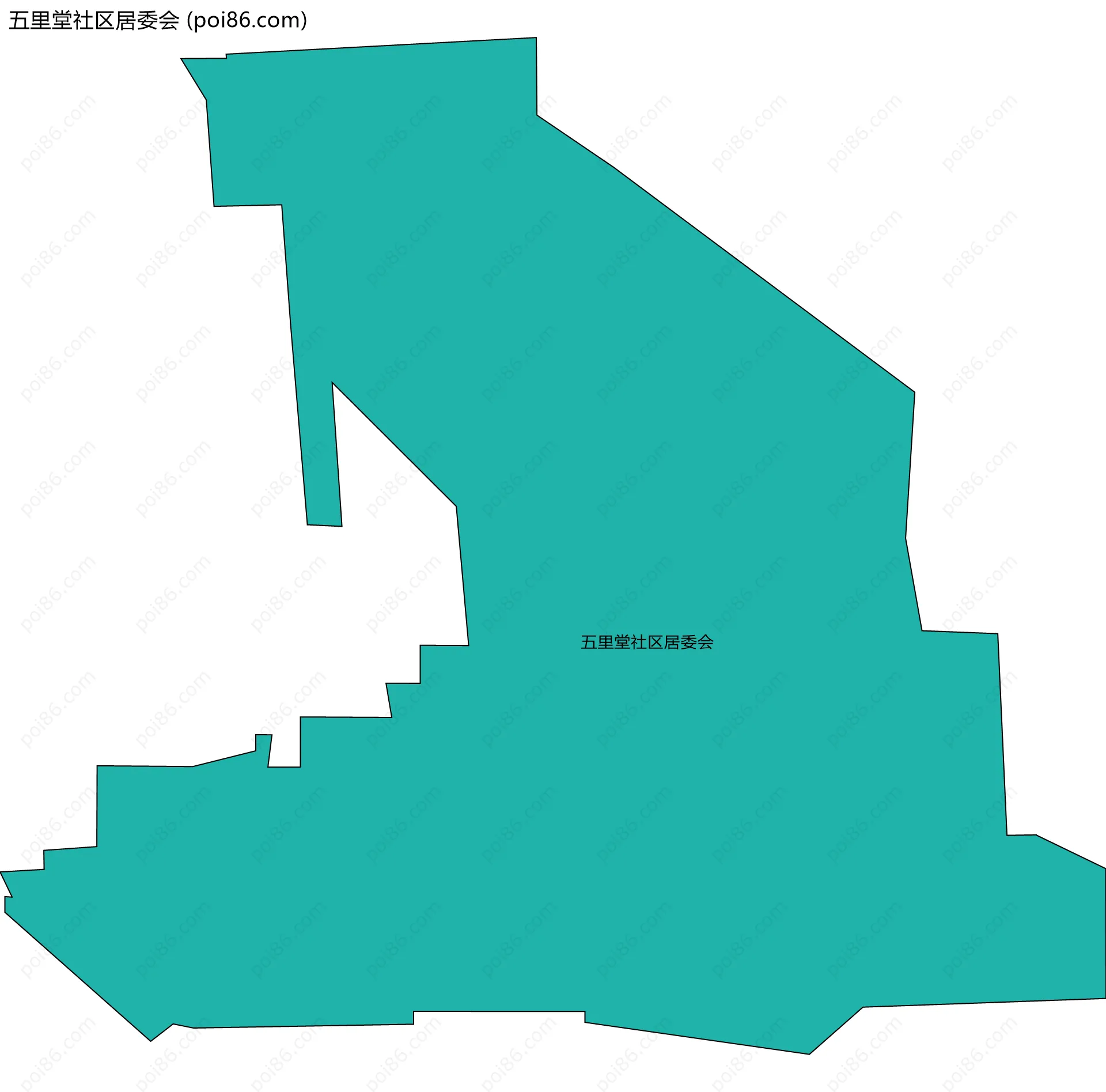 五里堂社区居委会边界地图