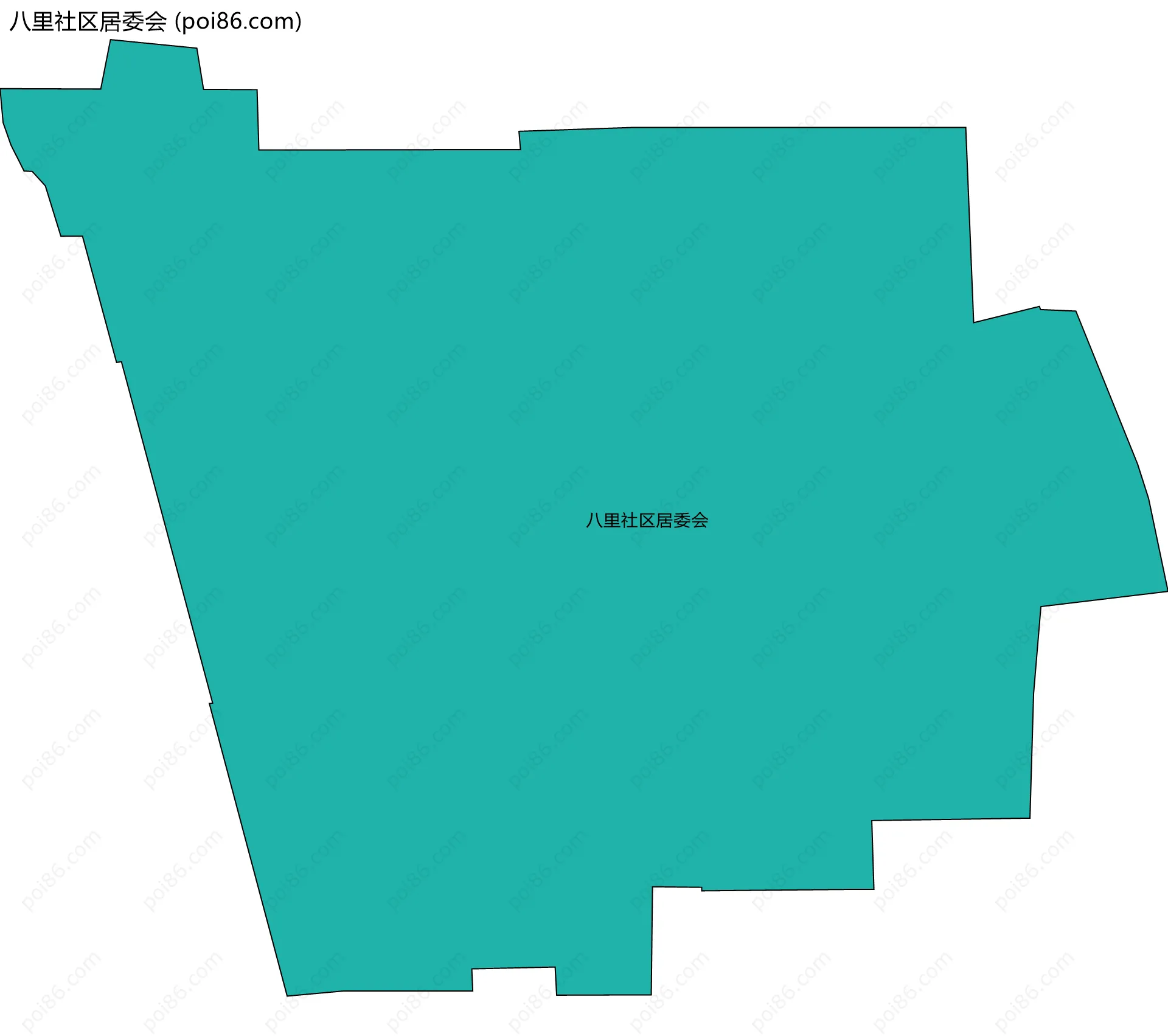八里社区居委会边界地图