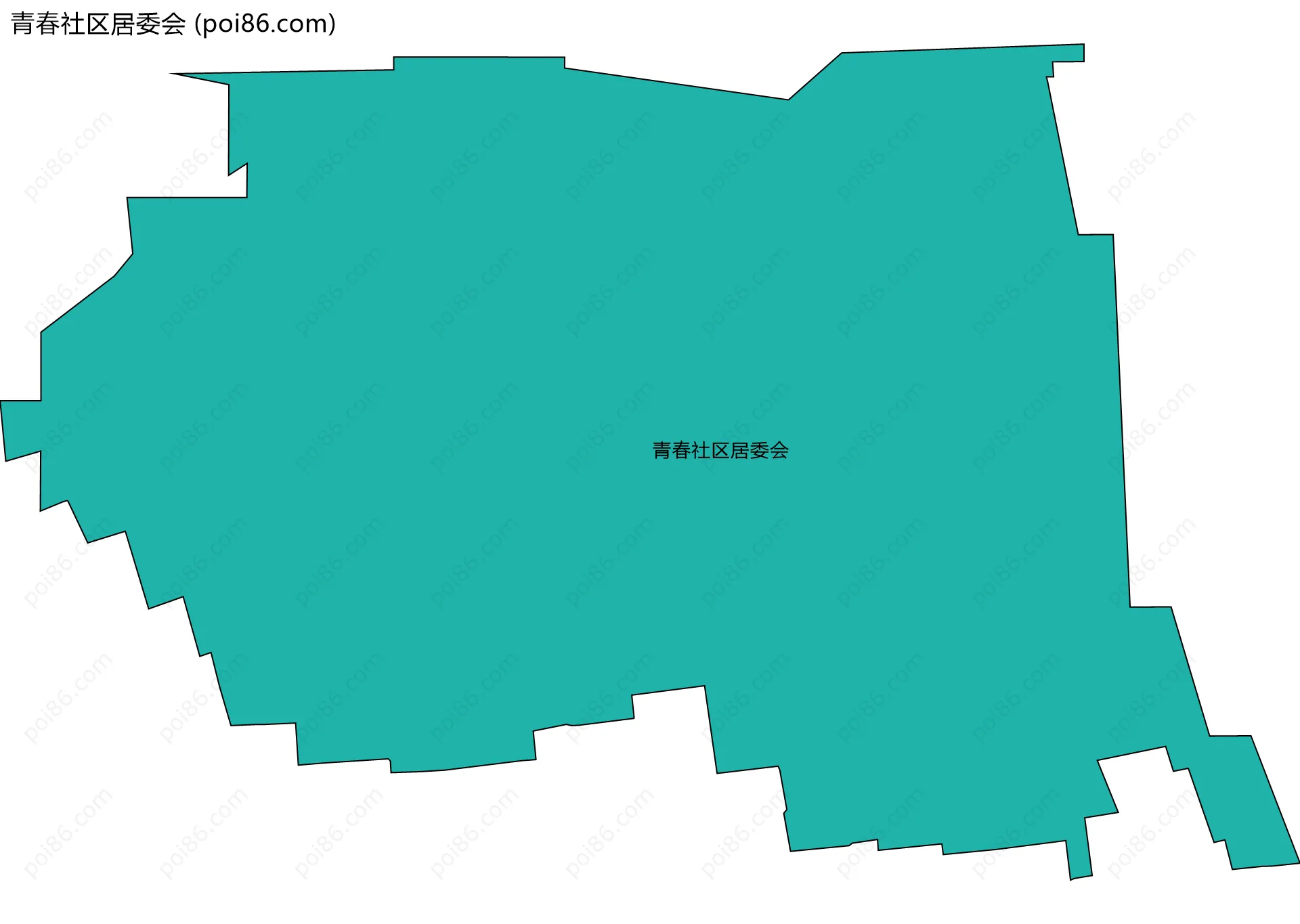青春社区居委会边界地图