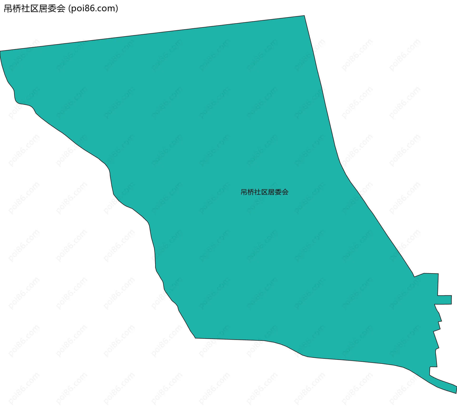 吊桥社区居委会边界地图