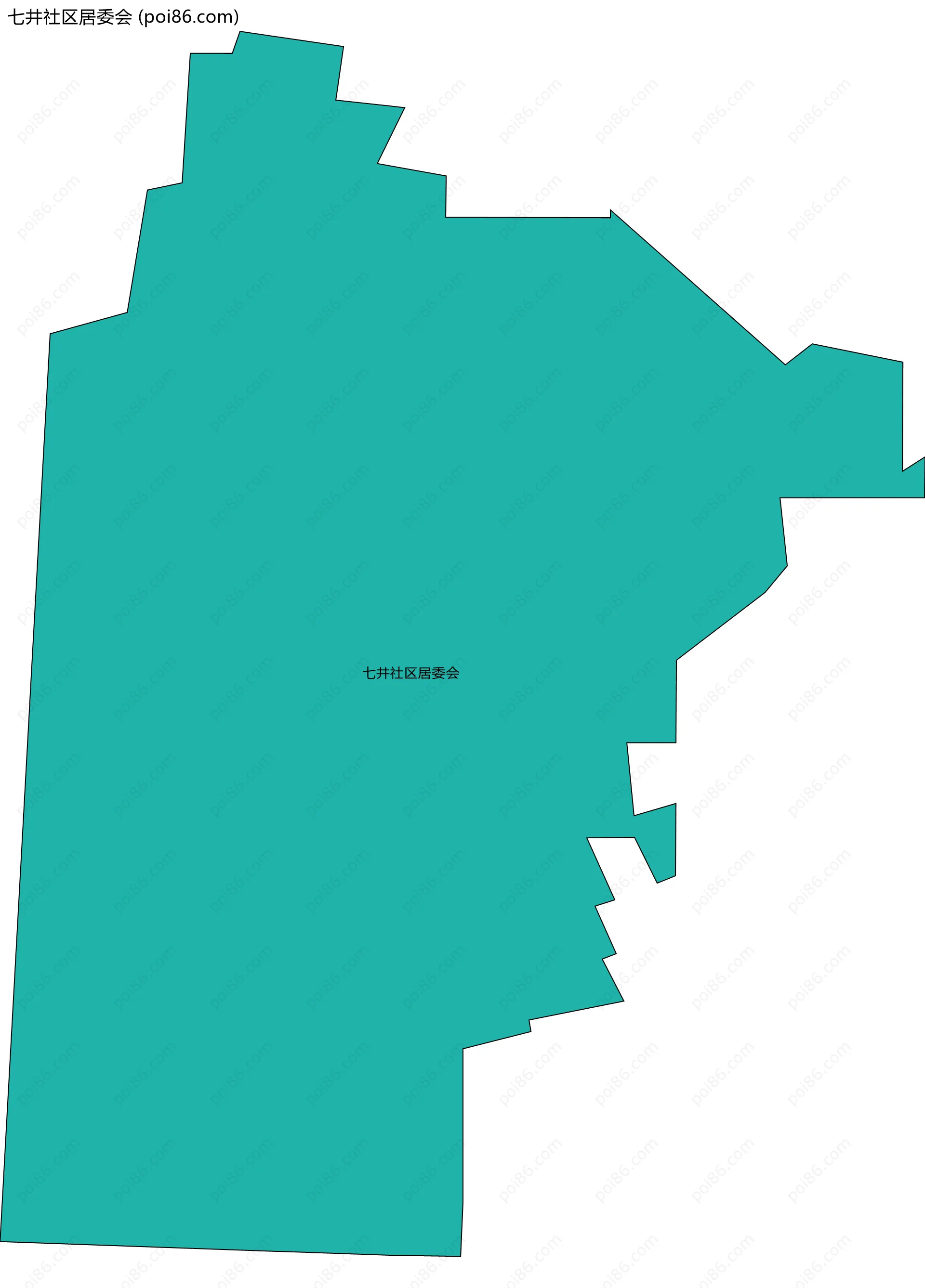 七井社区居委会边界地图