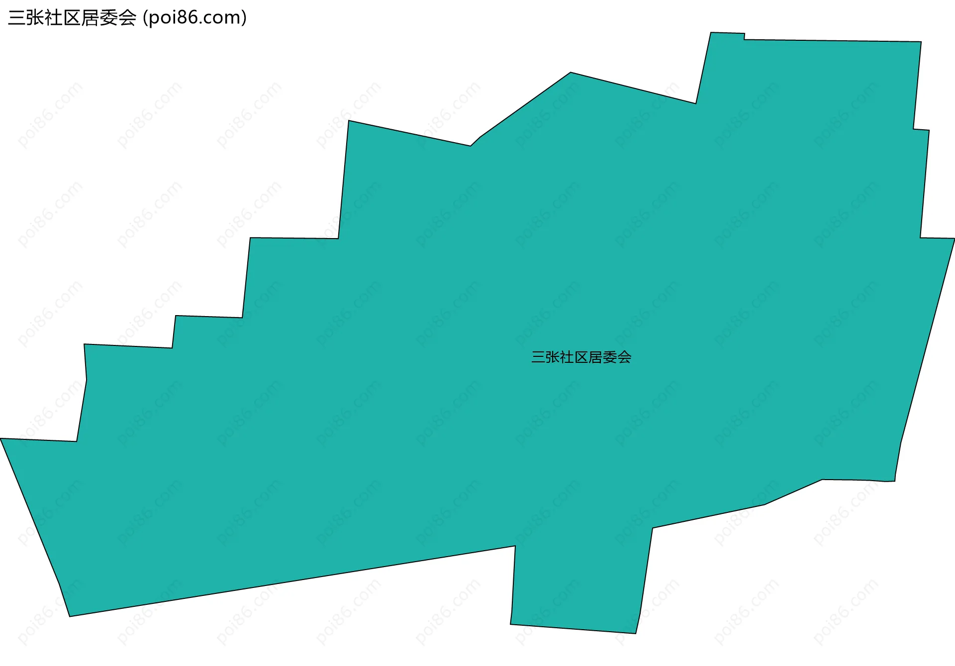 三张社区居委会边界地图