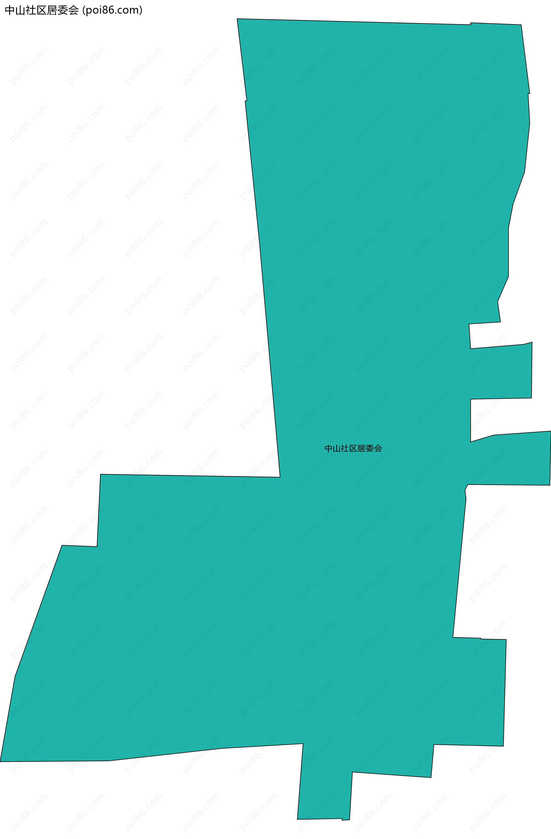 中山社区居委会边界地图