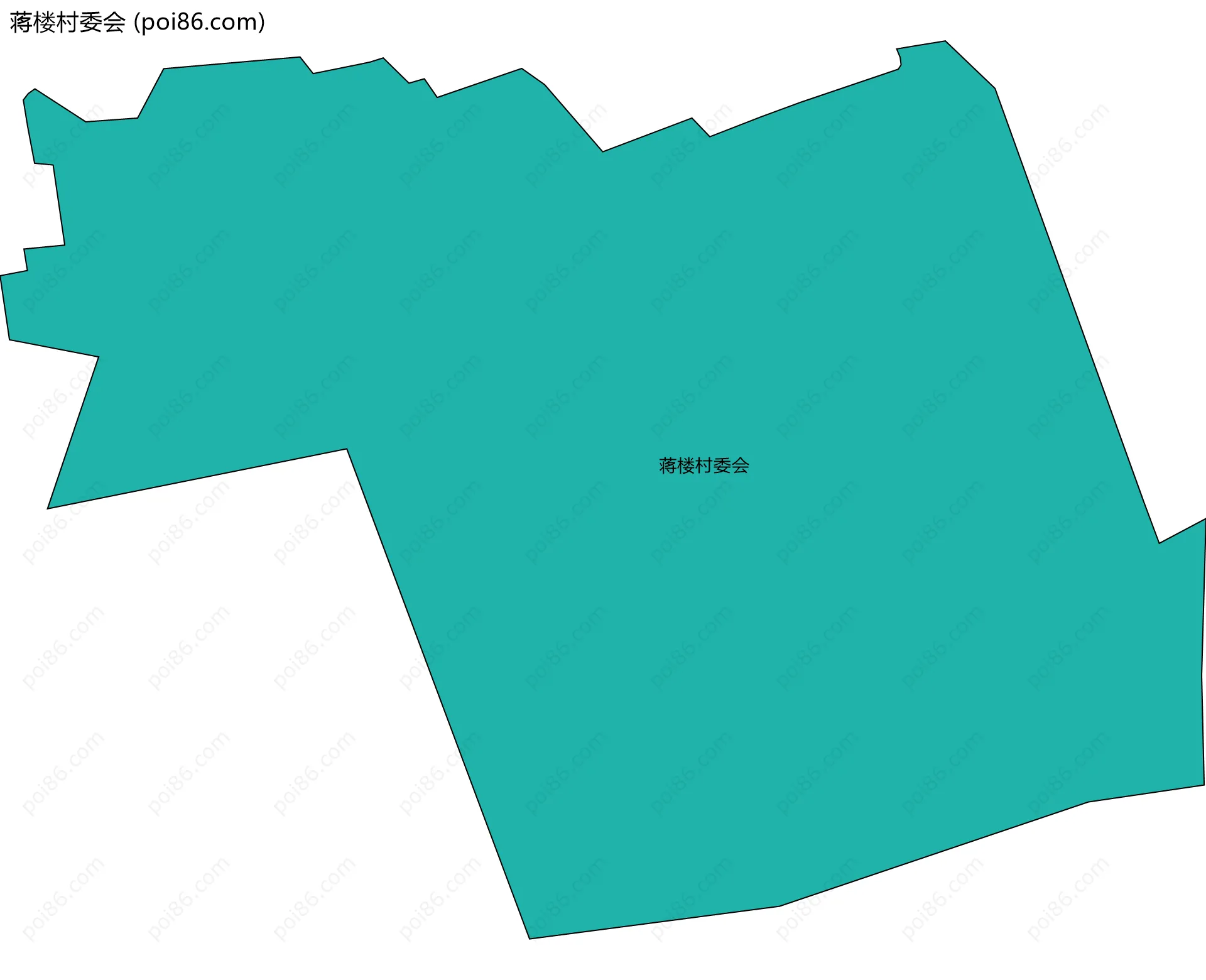 蒋楼村委会边界地图