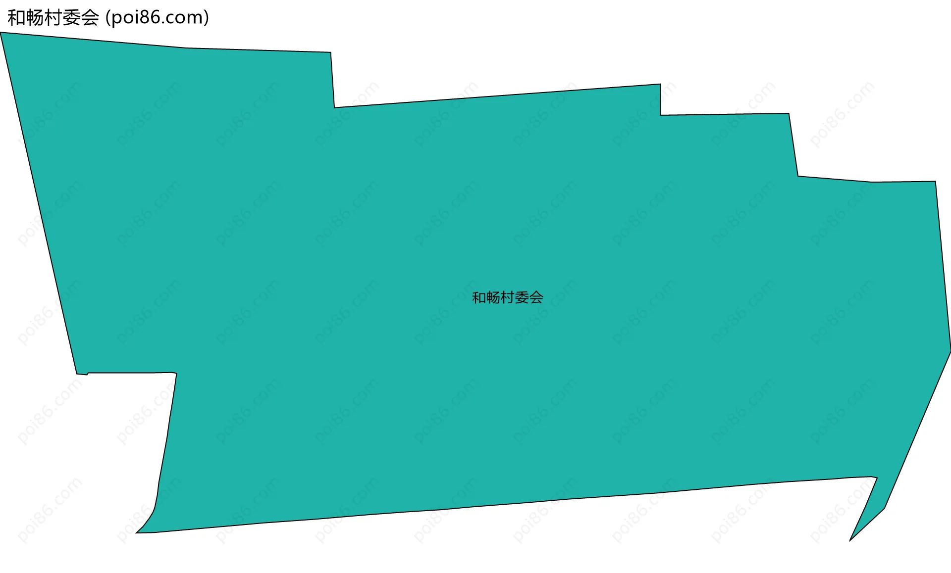 和畅村委会边界地图
