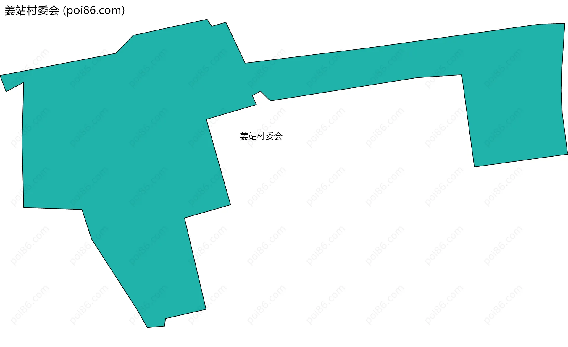 姜站村委会边界地图