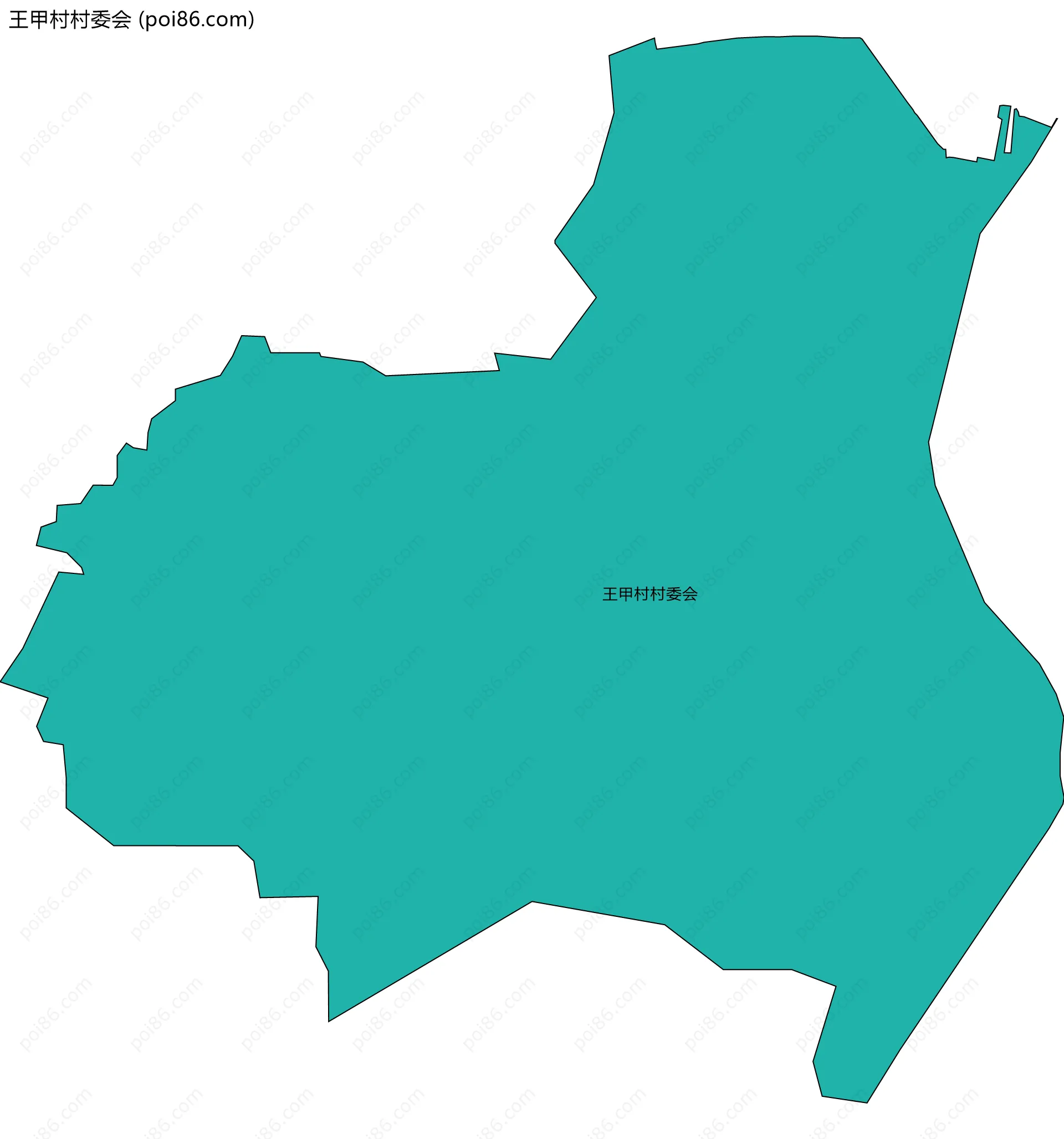 王甲村村委会边界地图