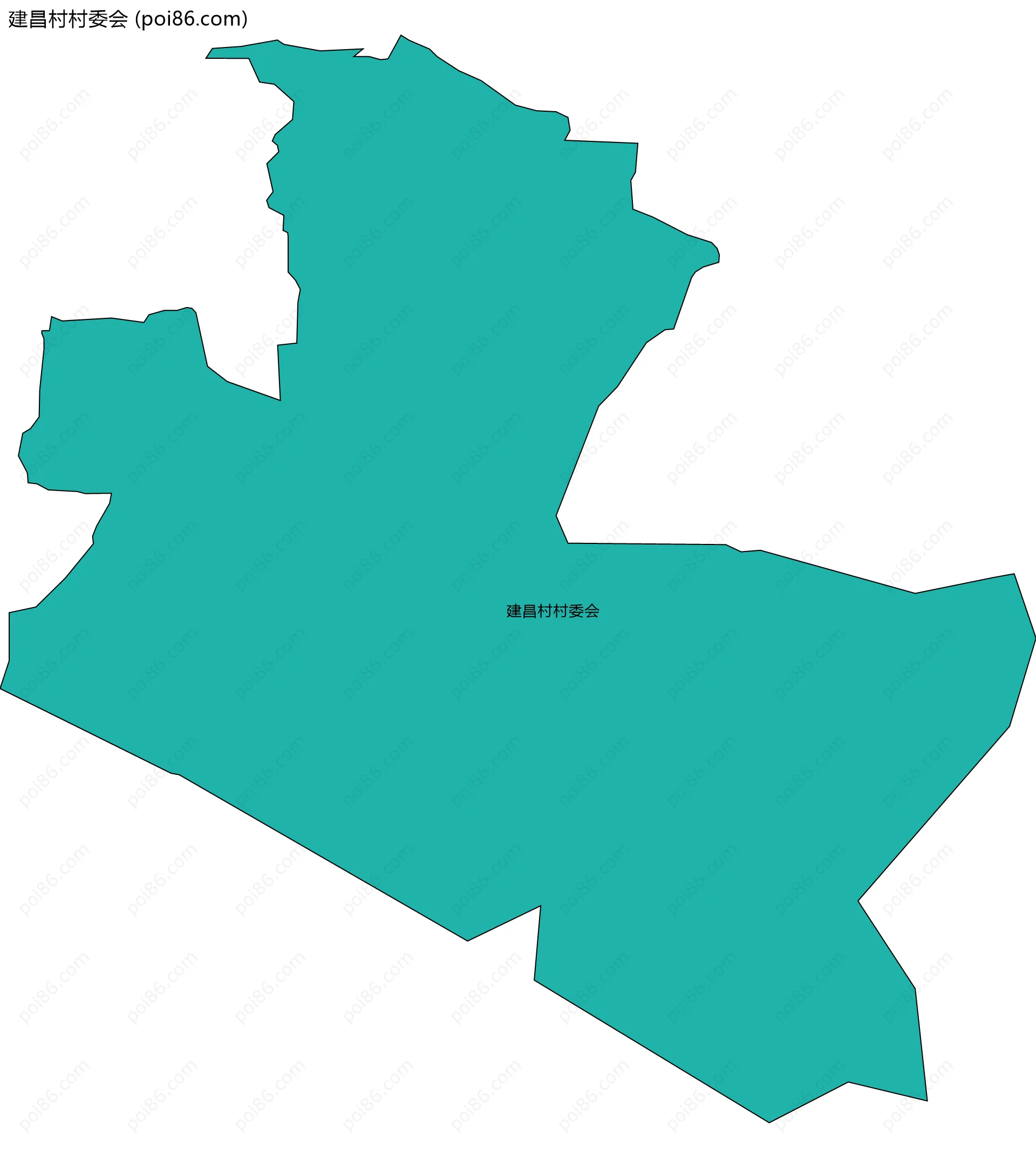 建昌村村委会边界地图