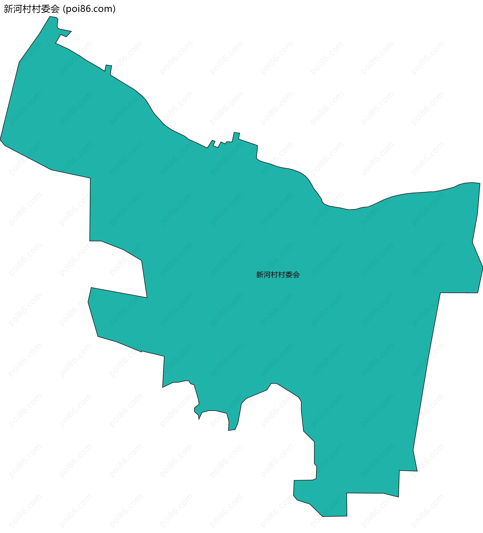 新河村村委会边界地图