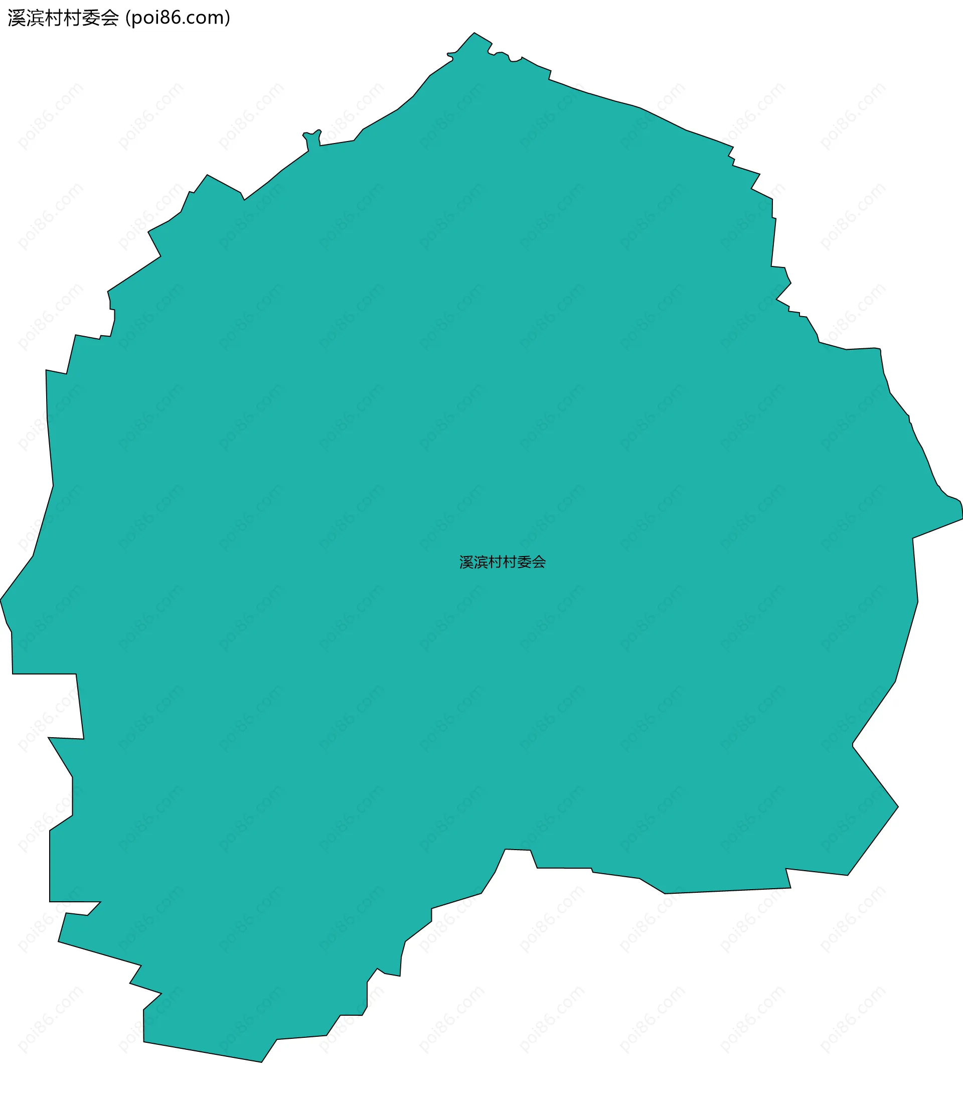 溪滨村村委会边界地图