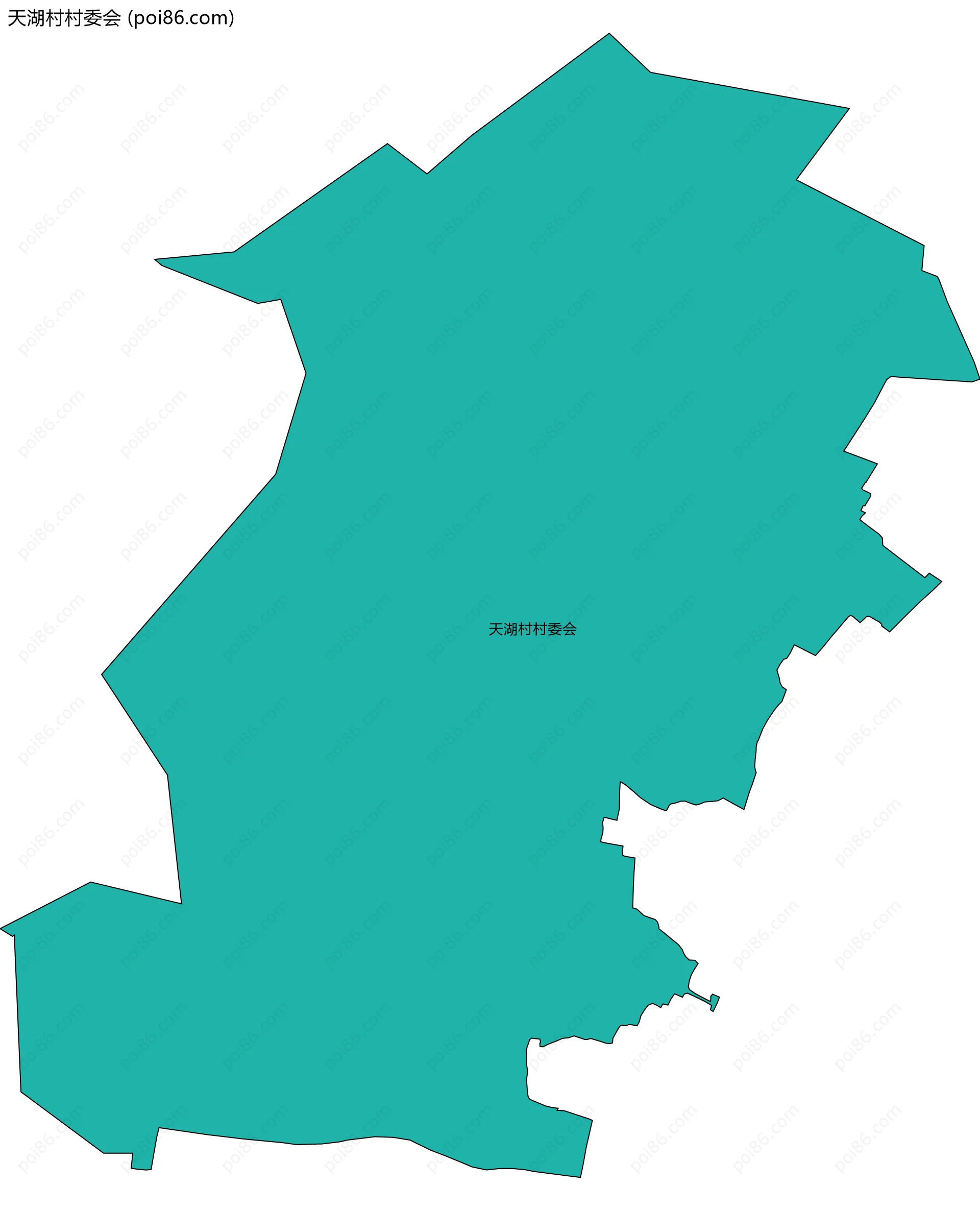 天湖村村委会边界地图