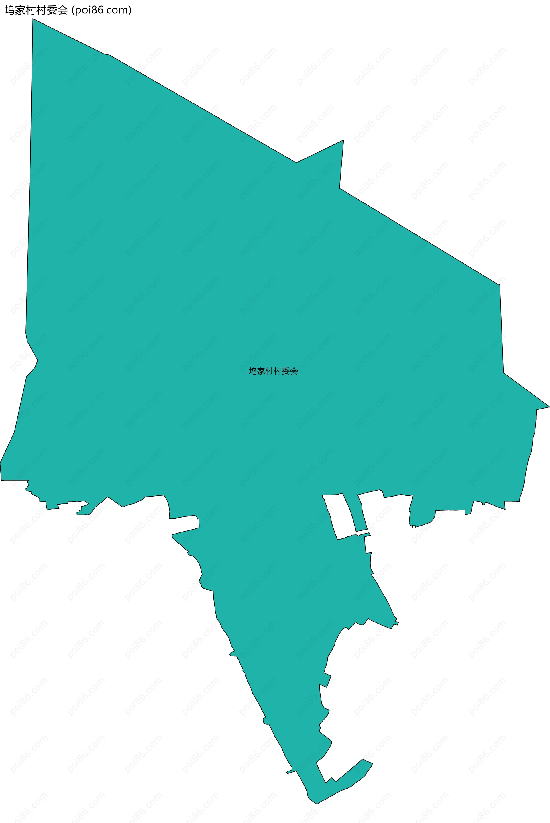 坞家村村委会边界地图