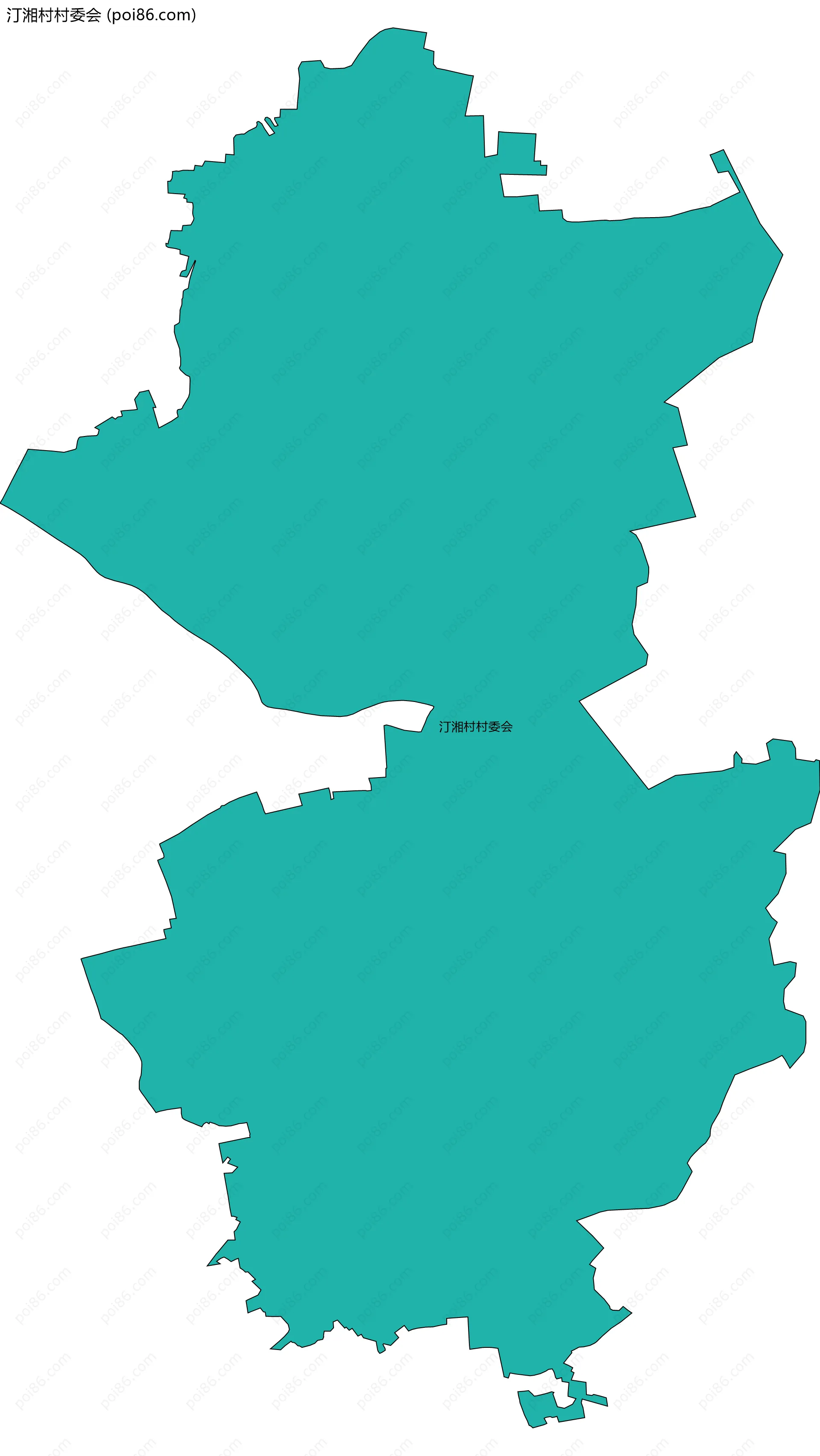 汀湘村村委会边界地图