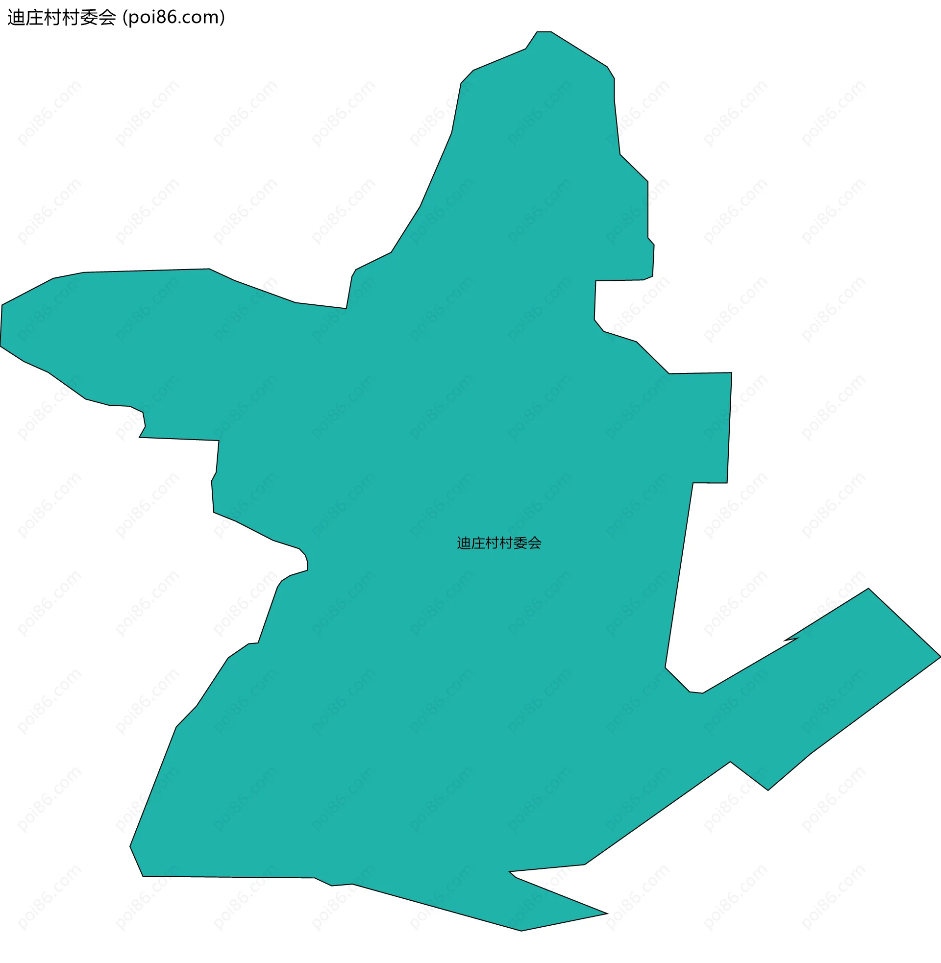 迪庄村村委会边界地图