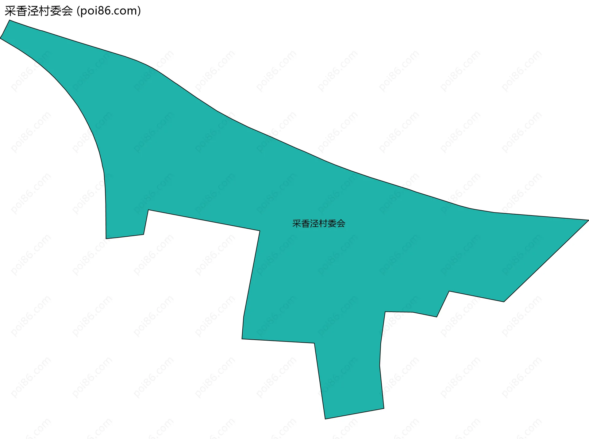 采香泾村委会边界地图