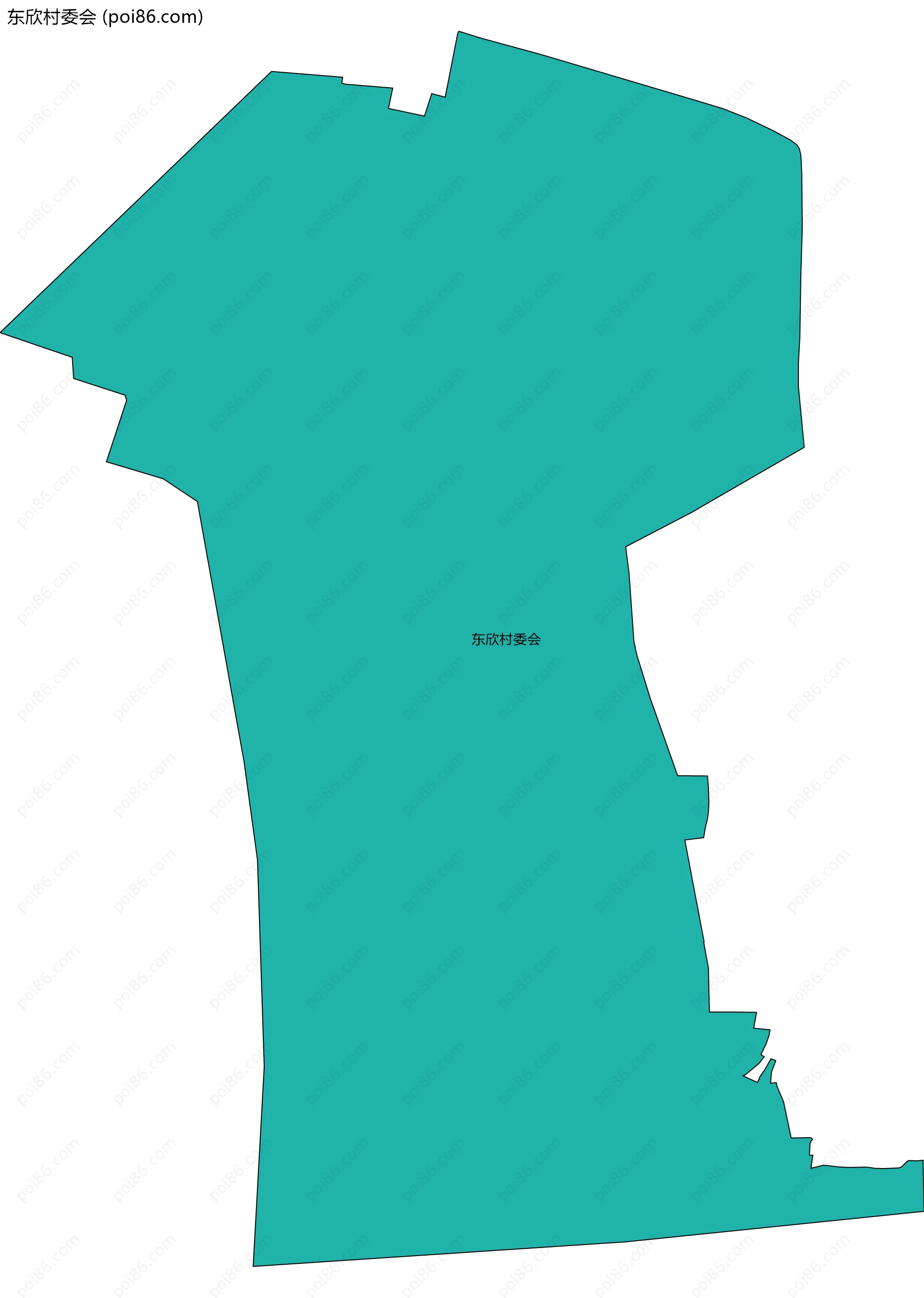 东欣村委会边界地图