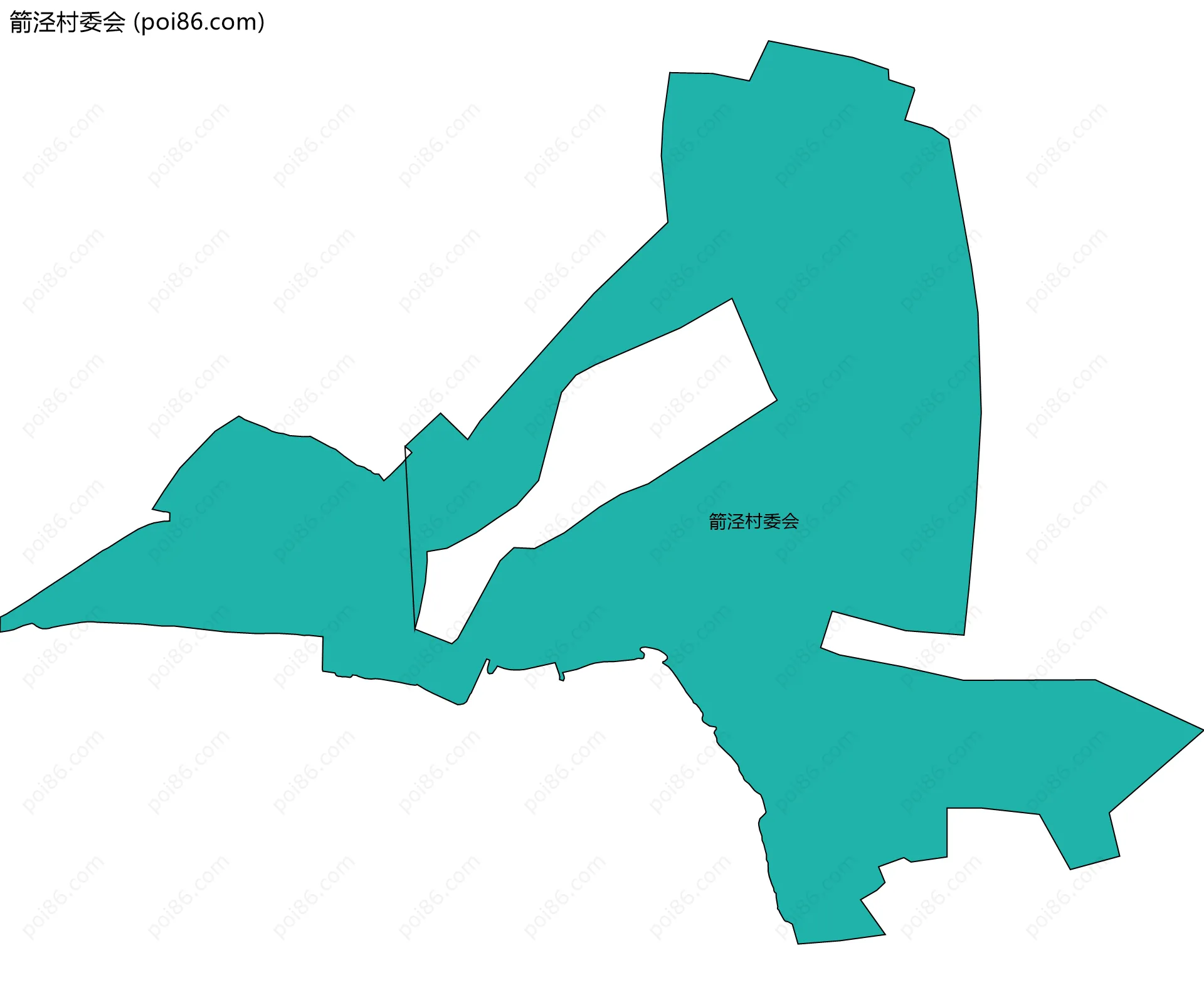 箭泾村委会边界地图