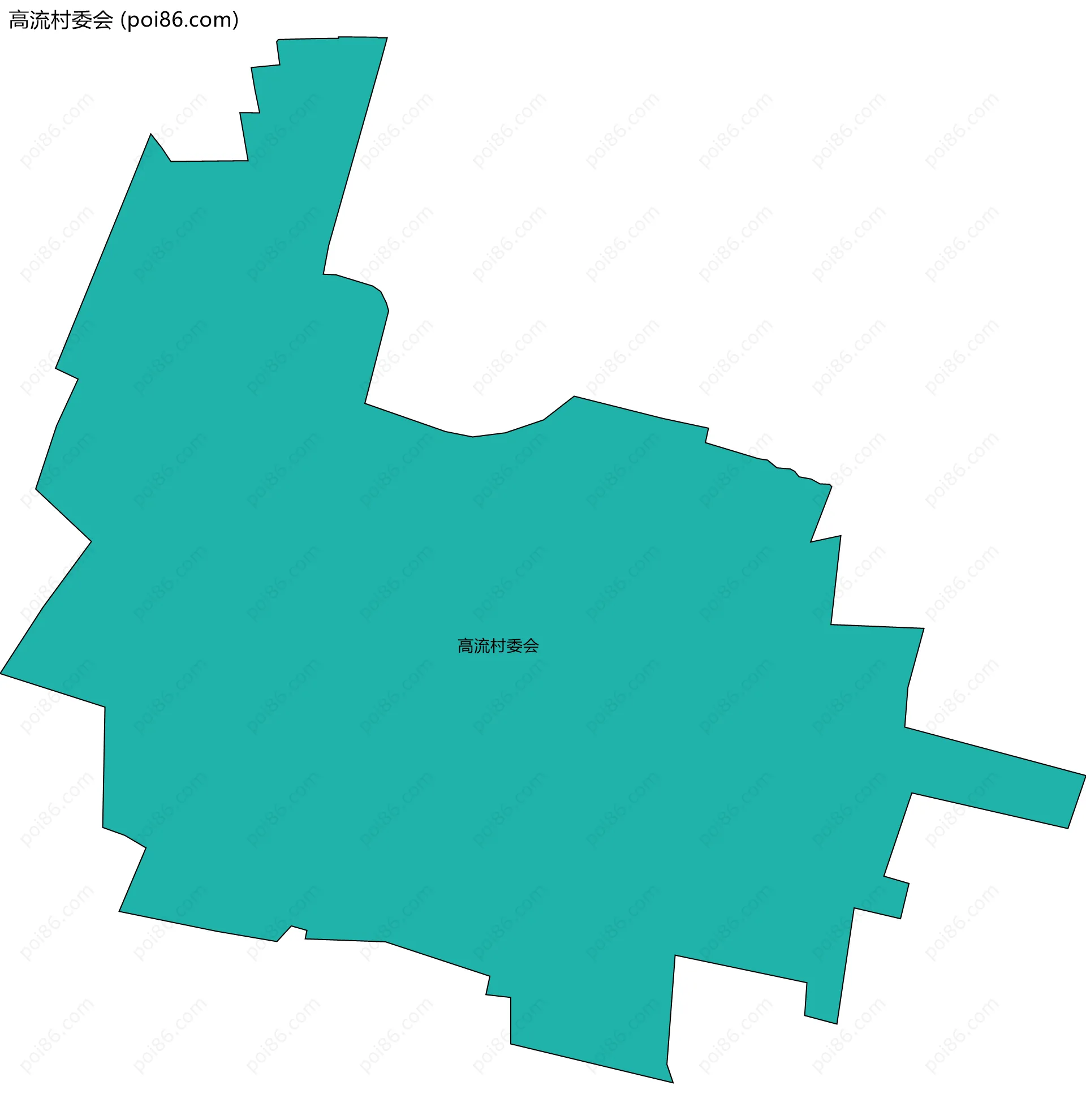 高流村委会边界地图