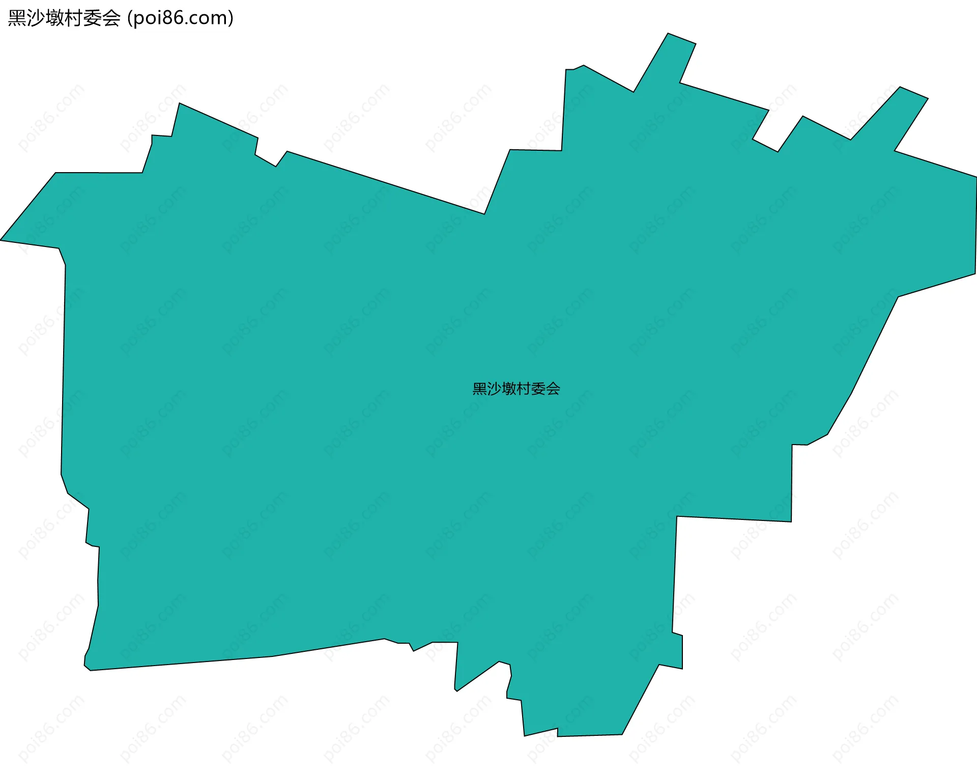 黑沙墩村委会边界地图