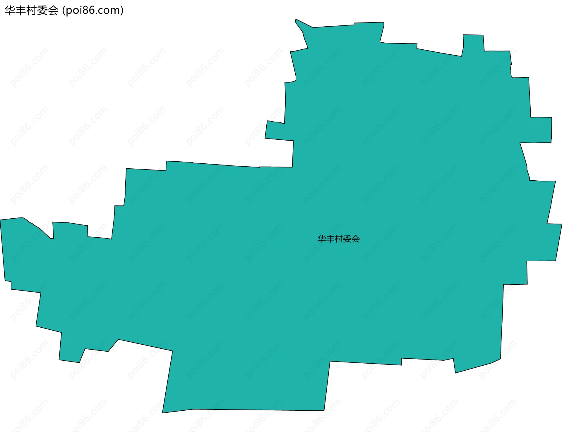 华丰村委会边界地图