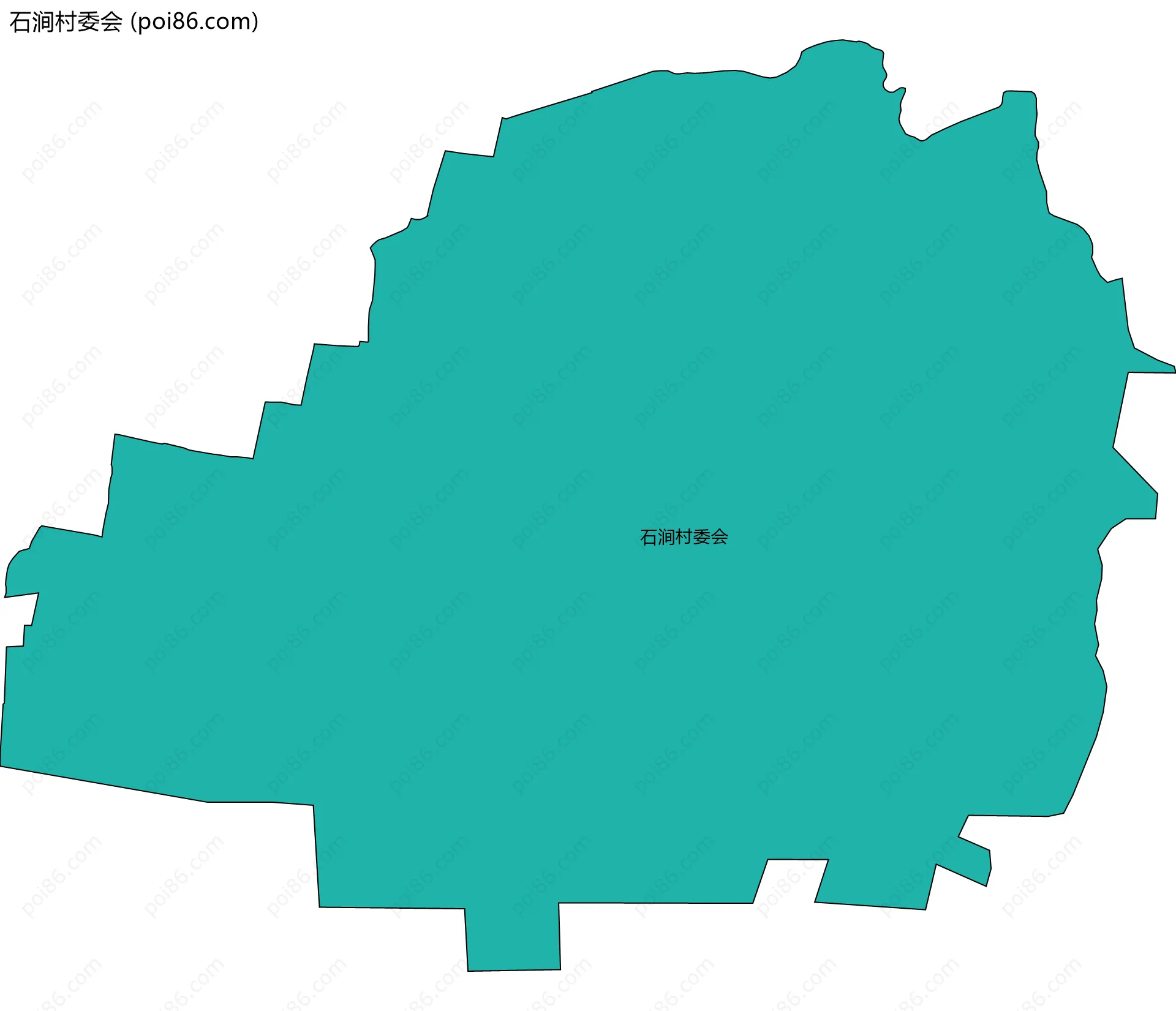 石涧村委会边界地图