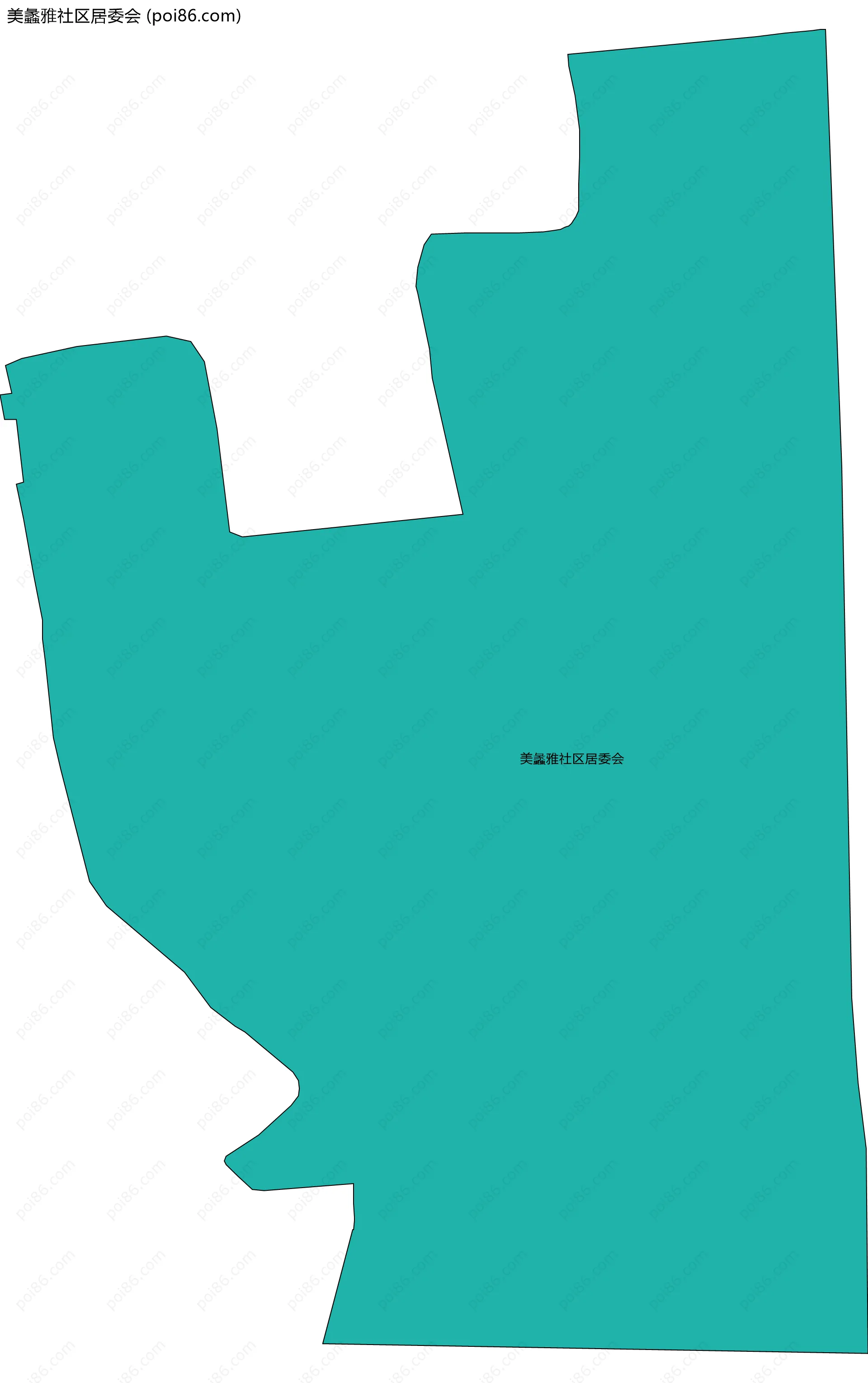 美蠡雅社区居委会边界地图