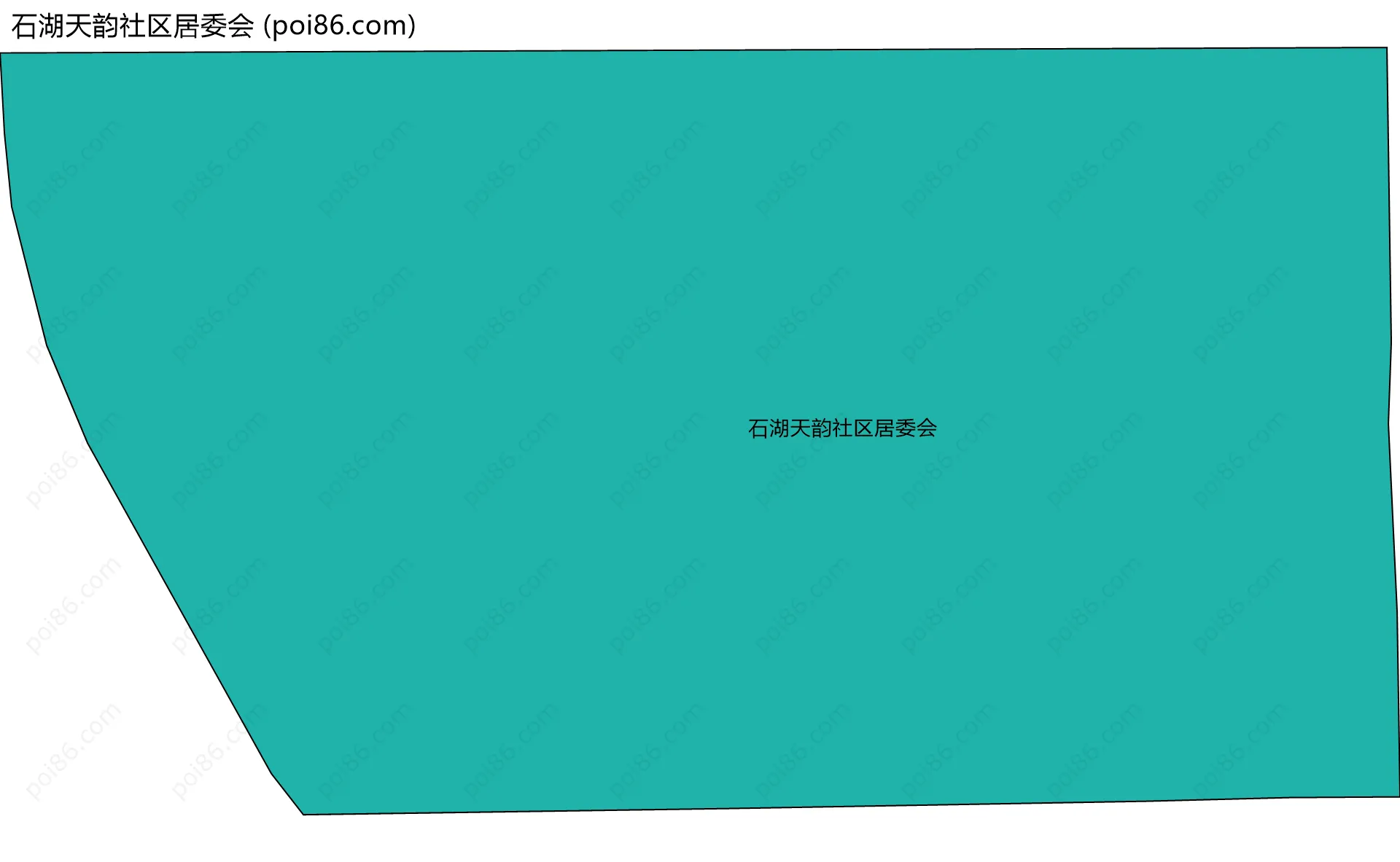 石湖天韵社区居委会边界地图
