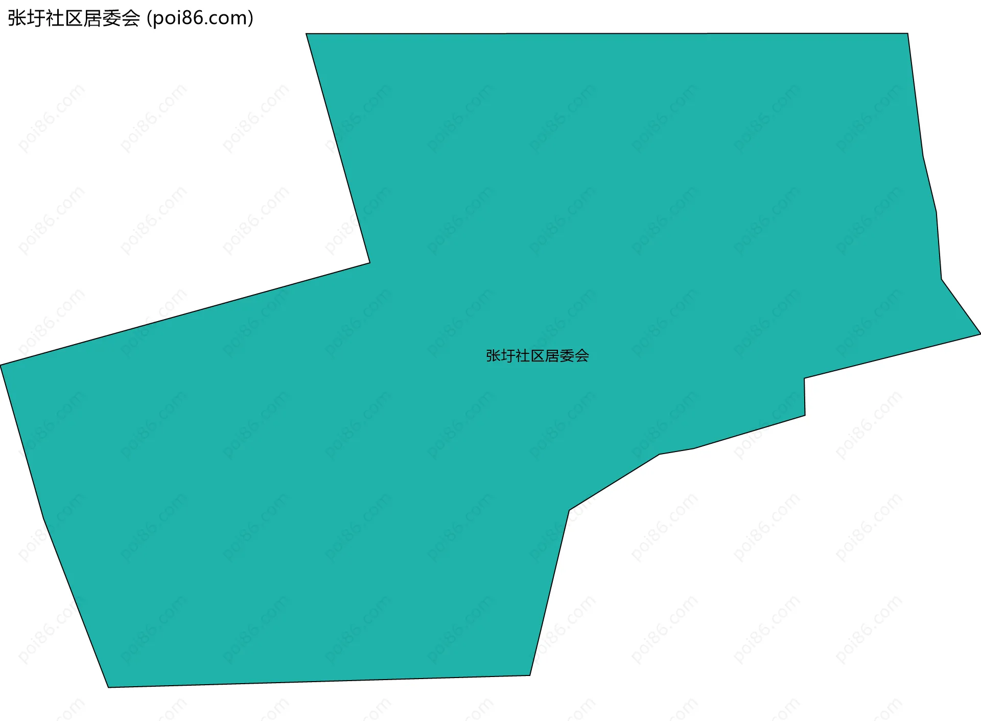 张圩社区居委会边界地图