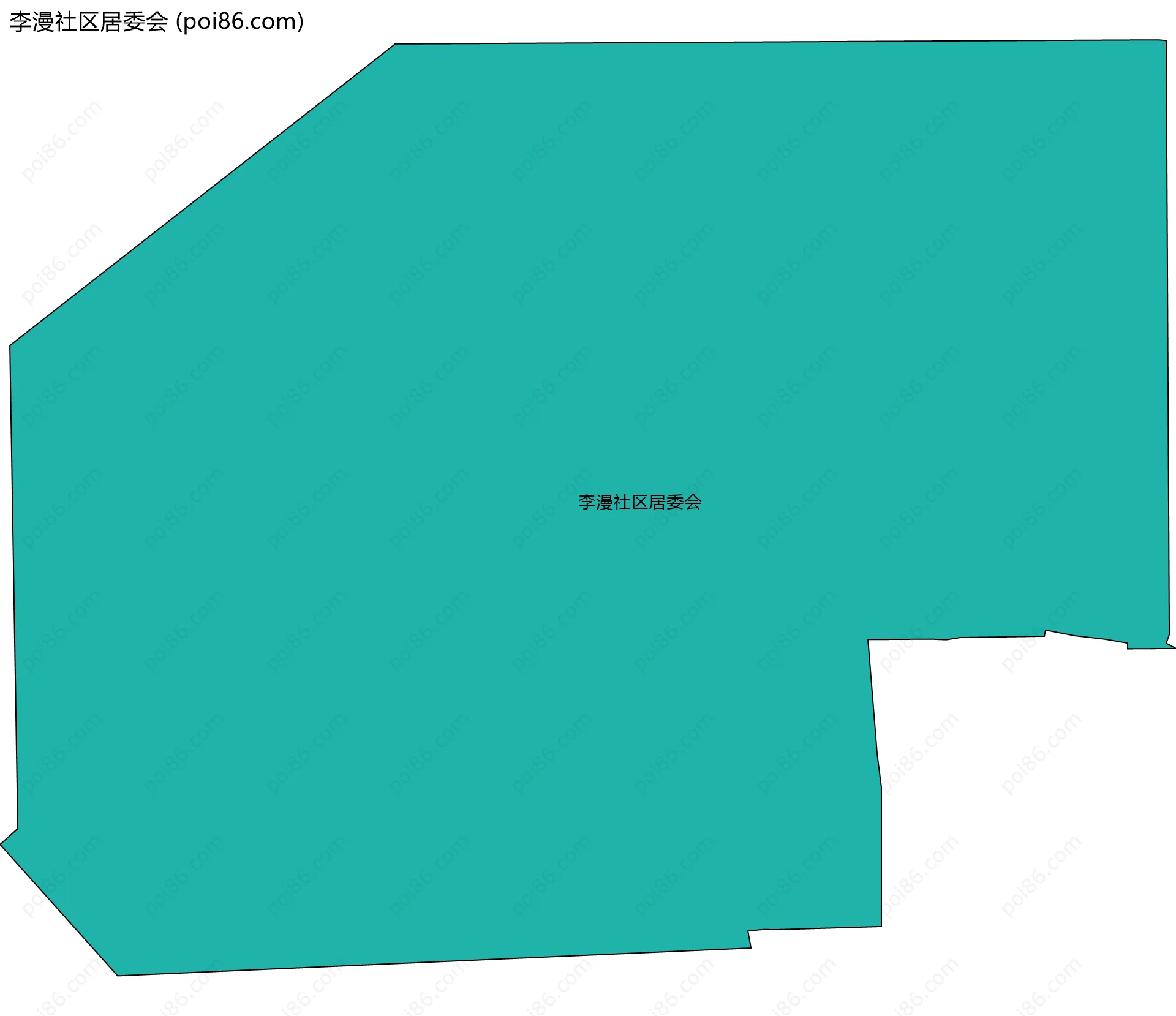 李漫社区居委会边界地图