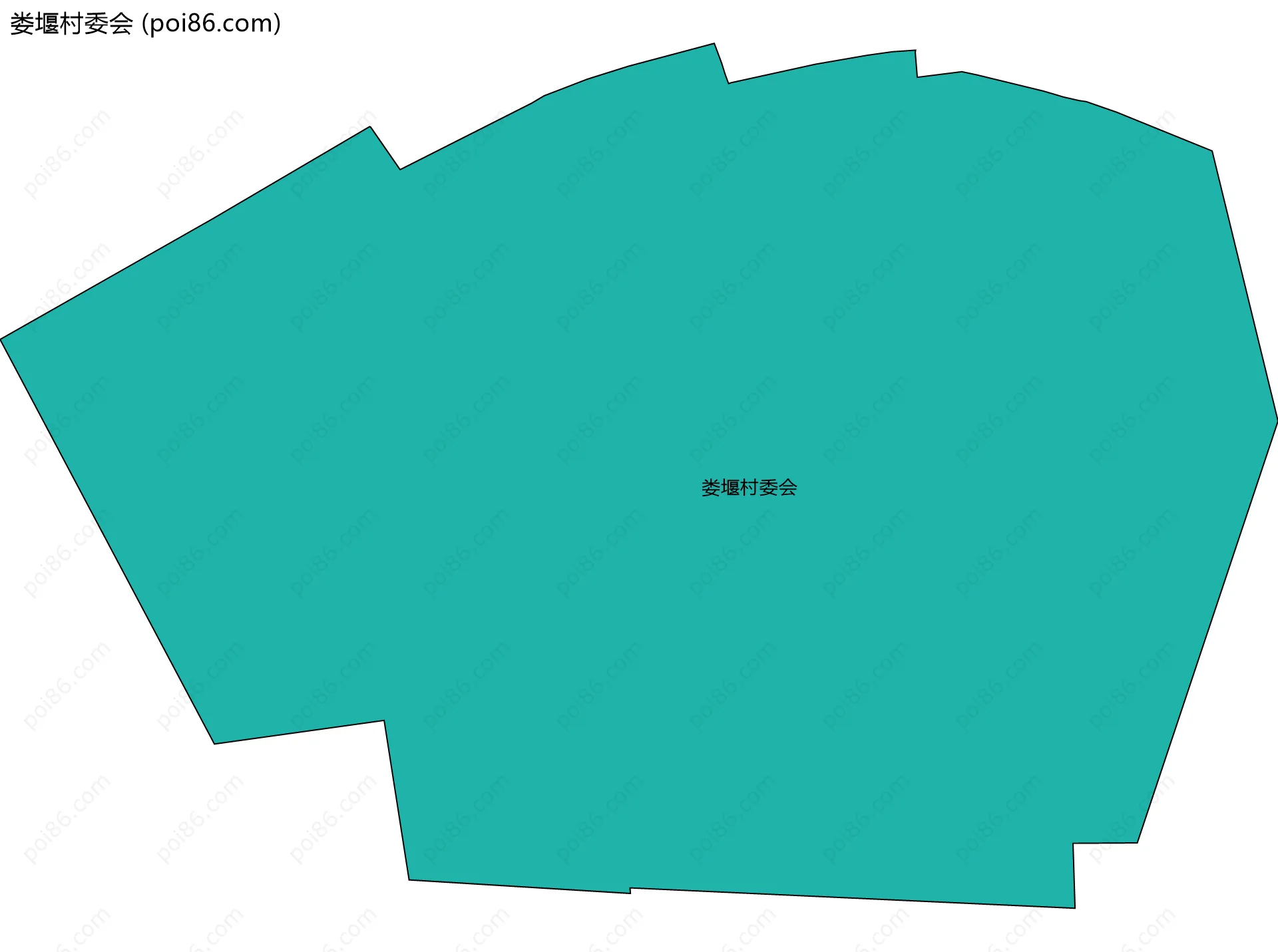 娄堰村委会边界地图
