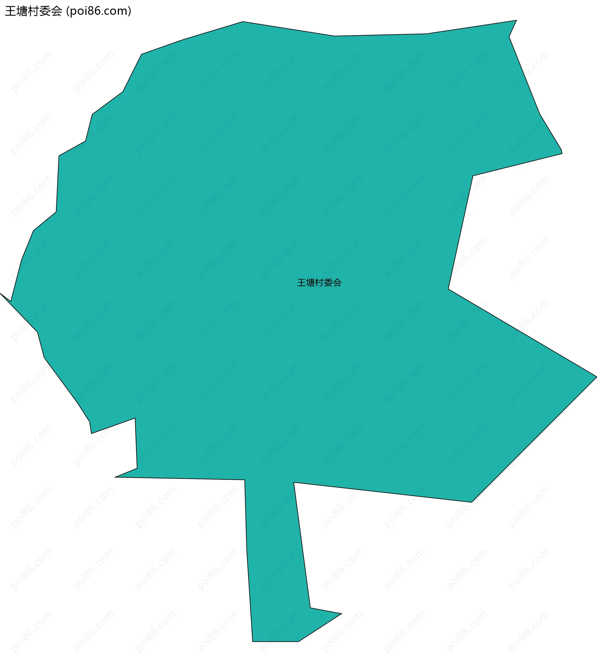 王塘村委会边界地图