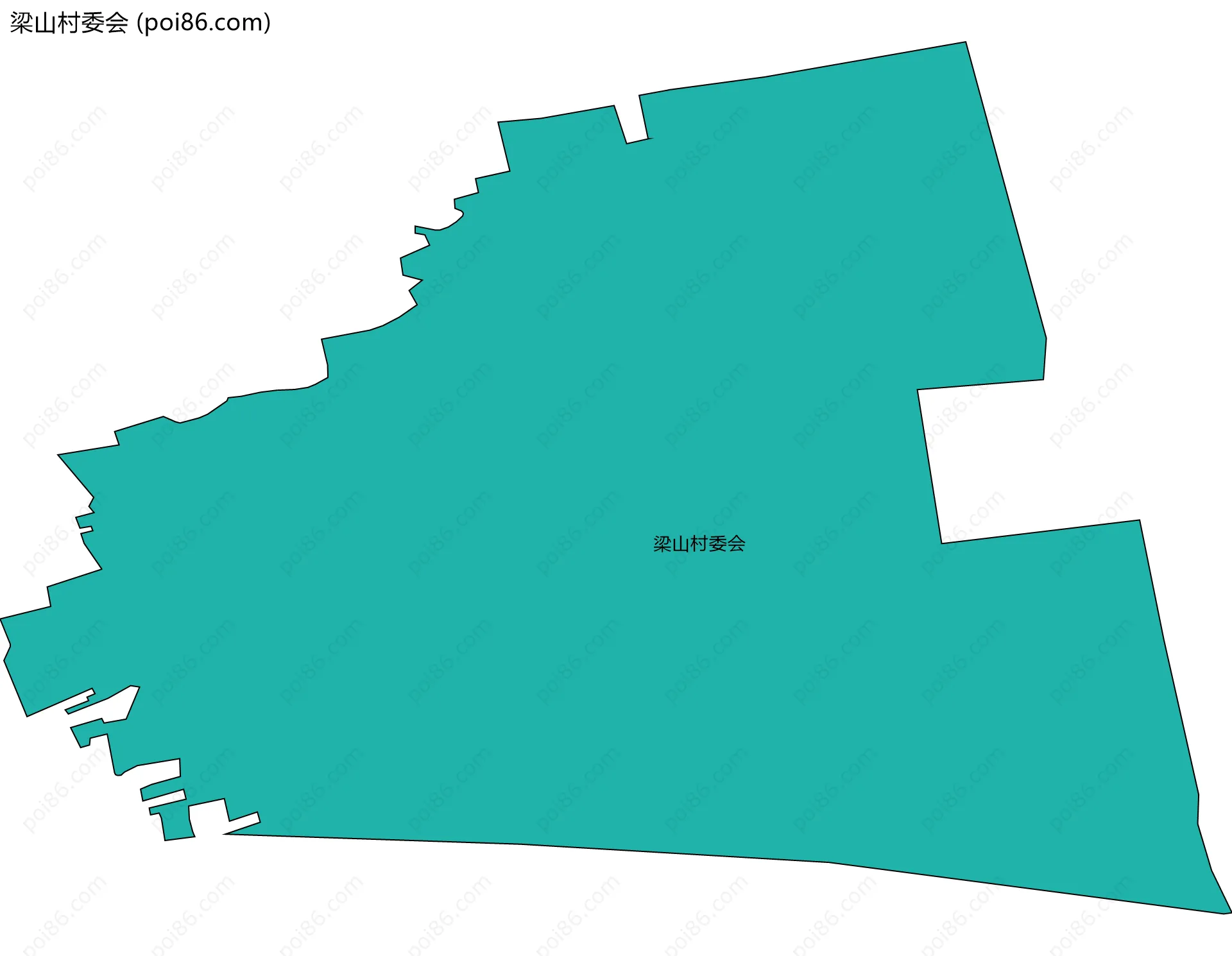梁山村委会边界地图