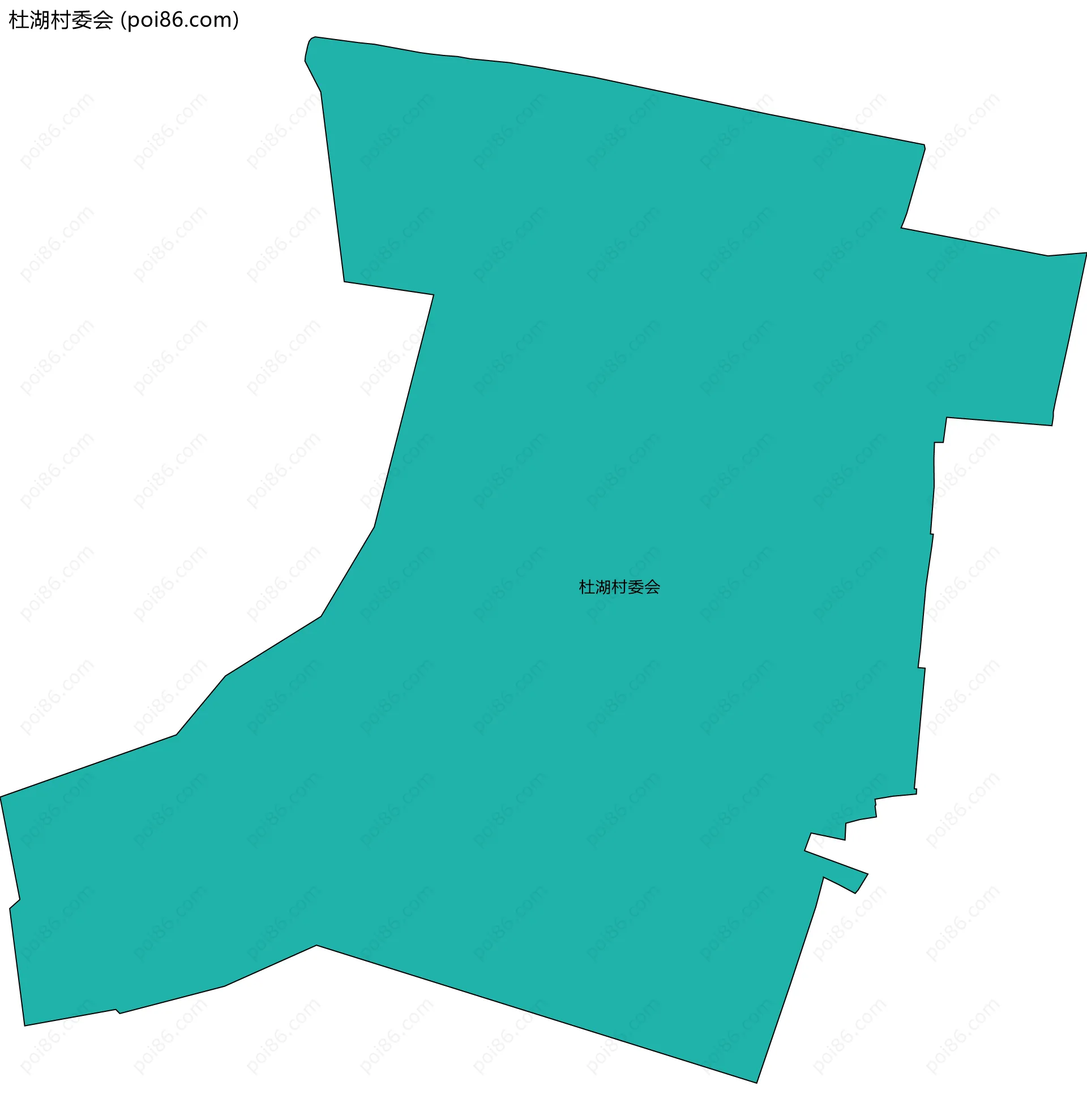 杜湖村委会边界地图