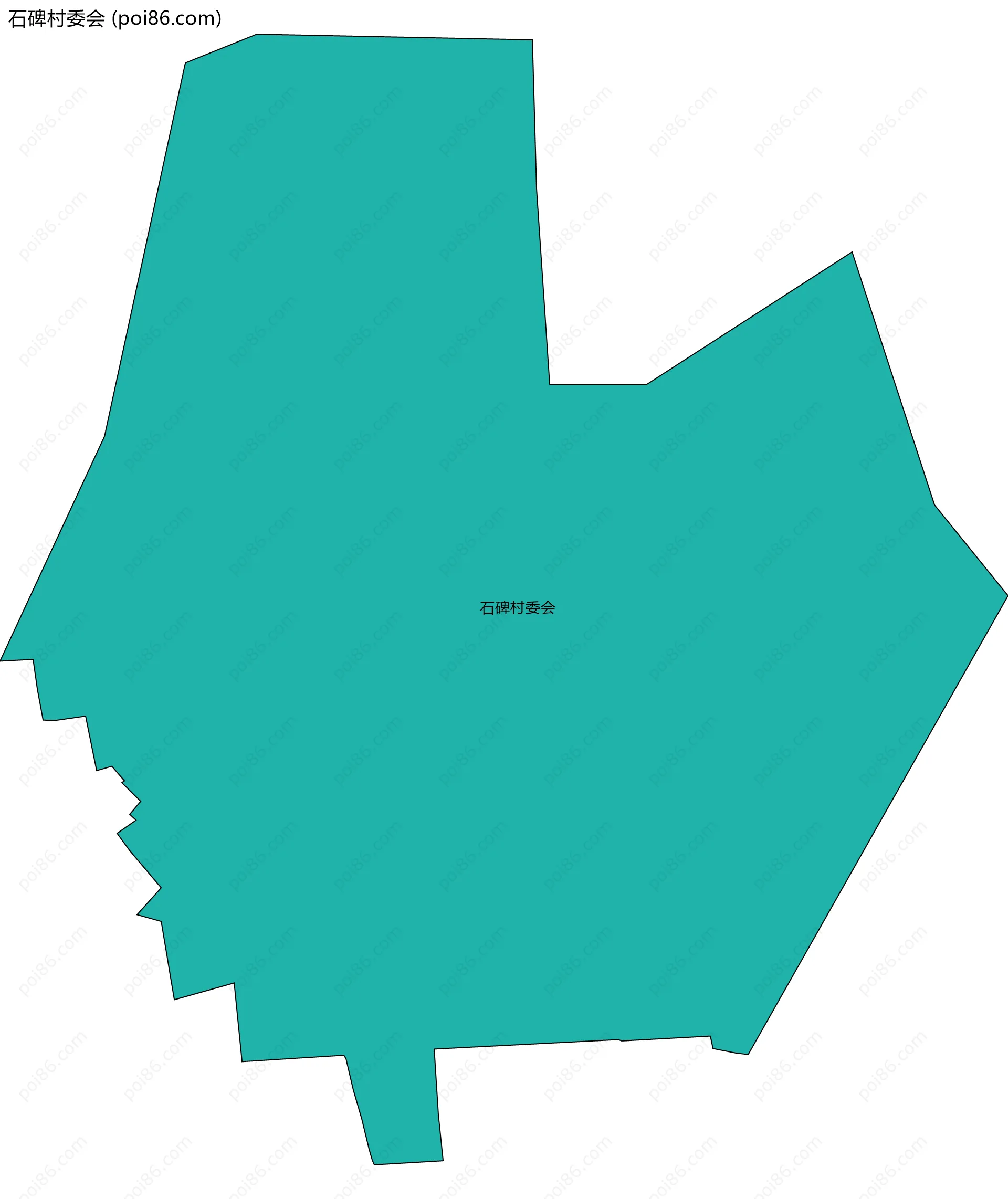 石碑村委会边界地图