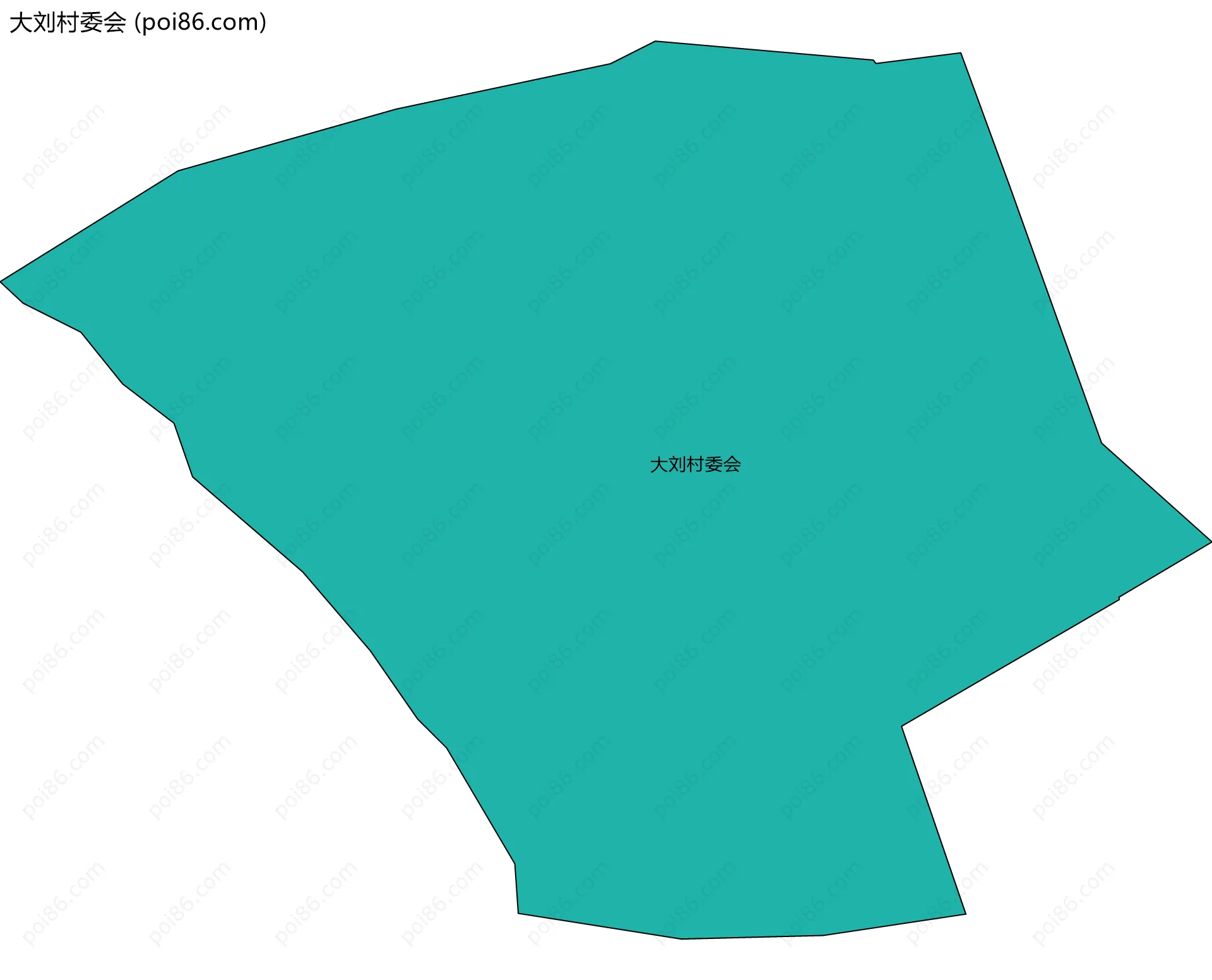 大刘村委会边界地图