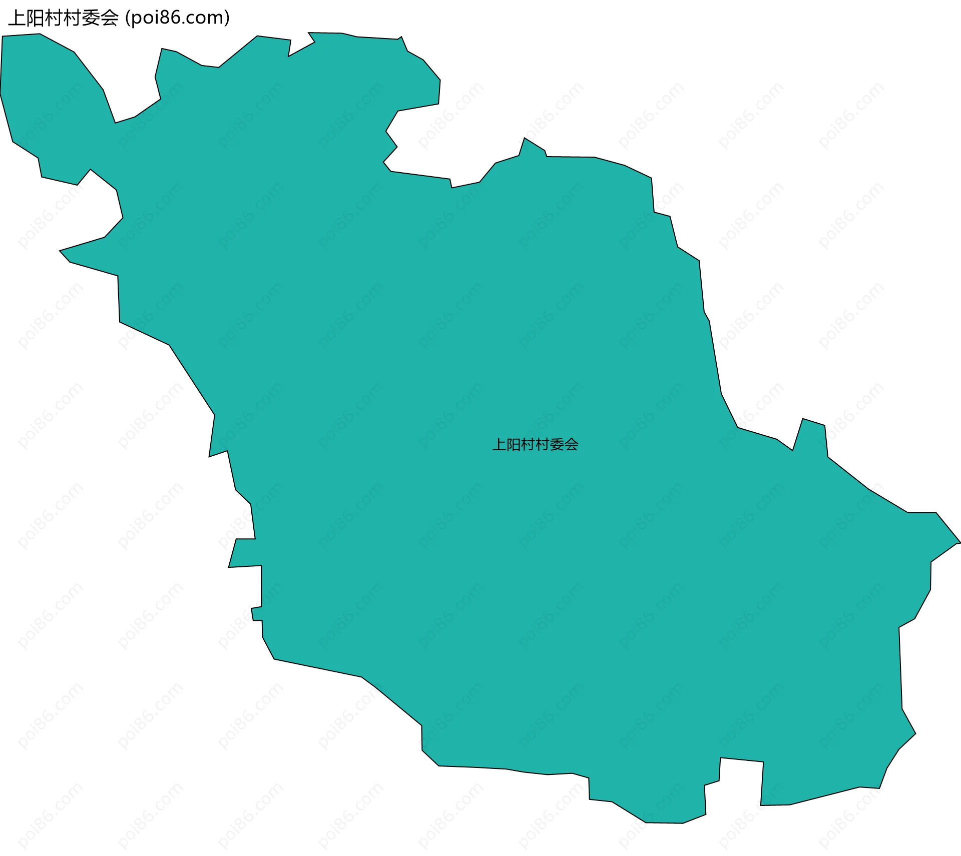 上阳村村委会边界地图