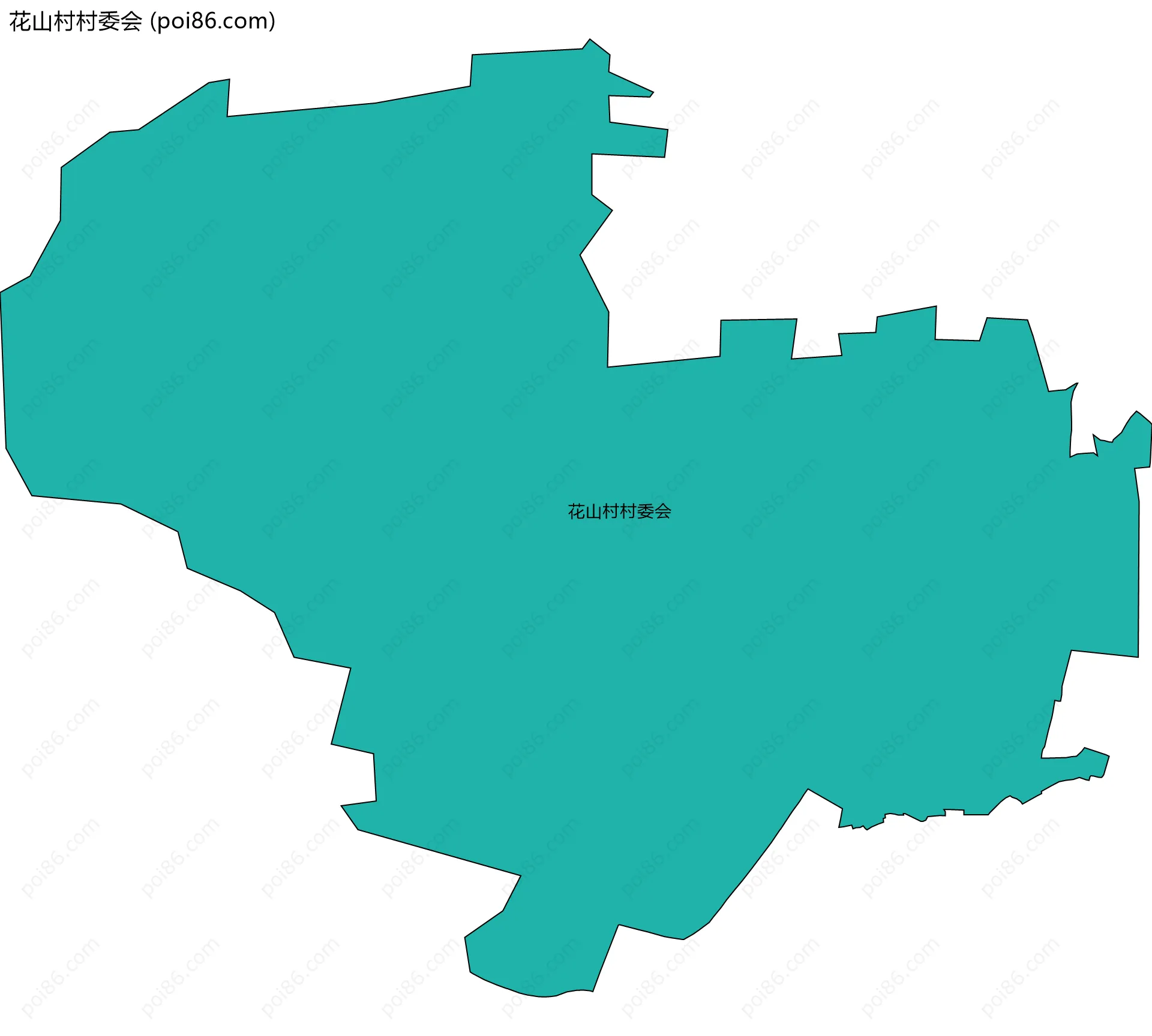 花山村村委会边界地图