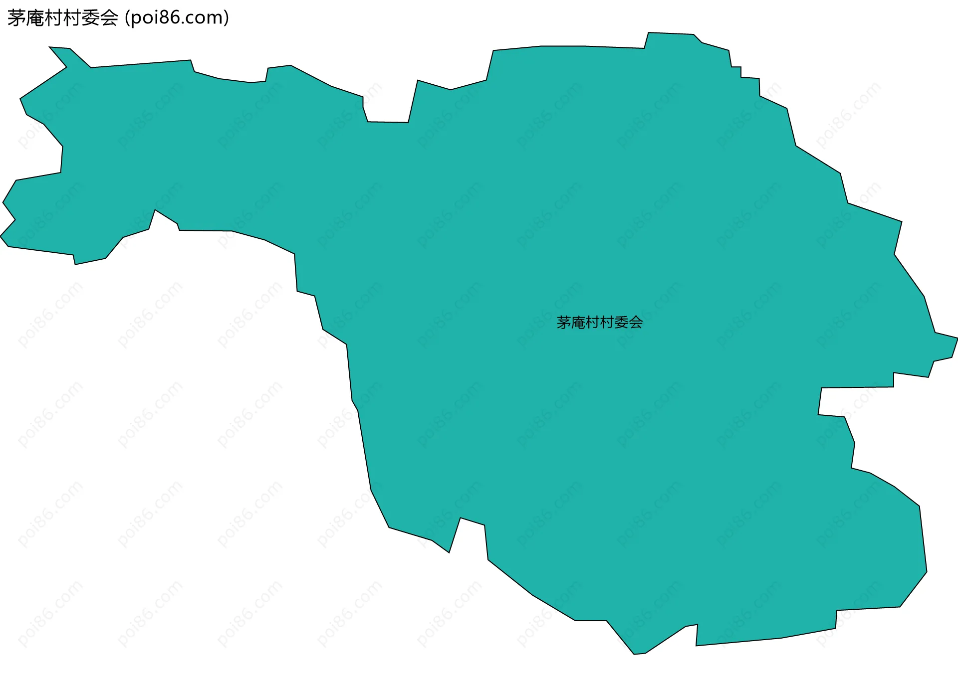 茅庵村村委会边界地图