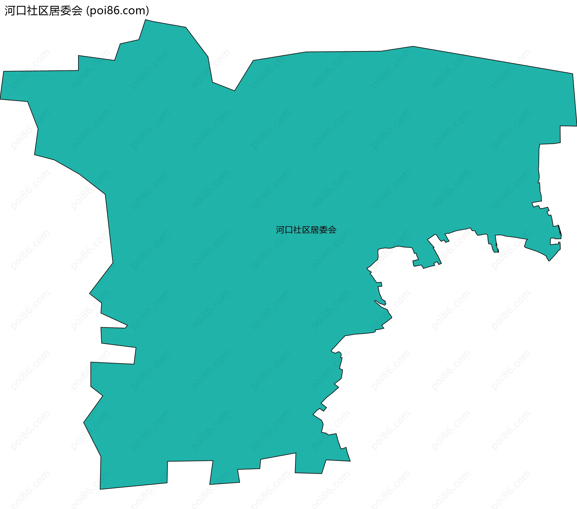 河口社区居委会边界地图