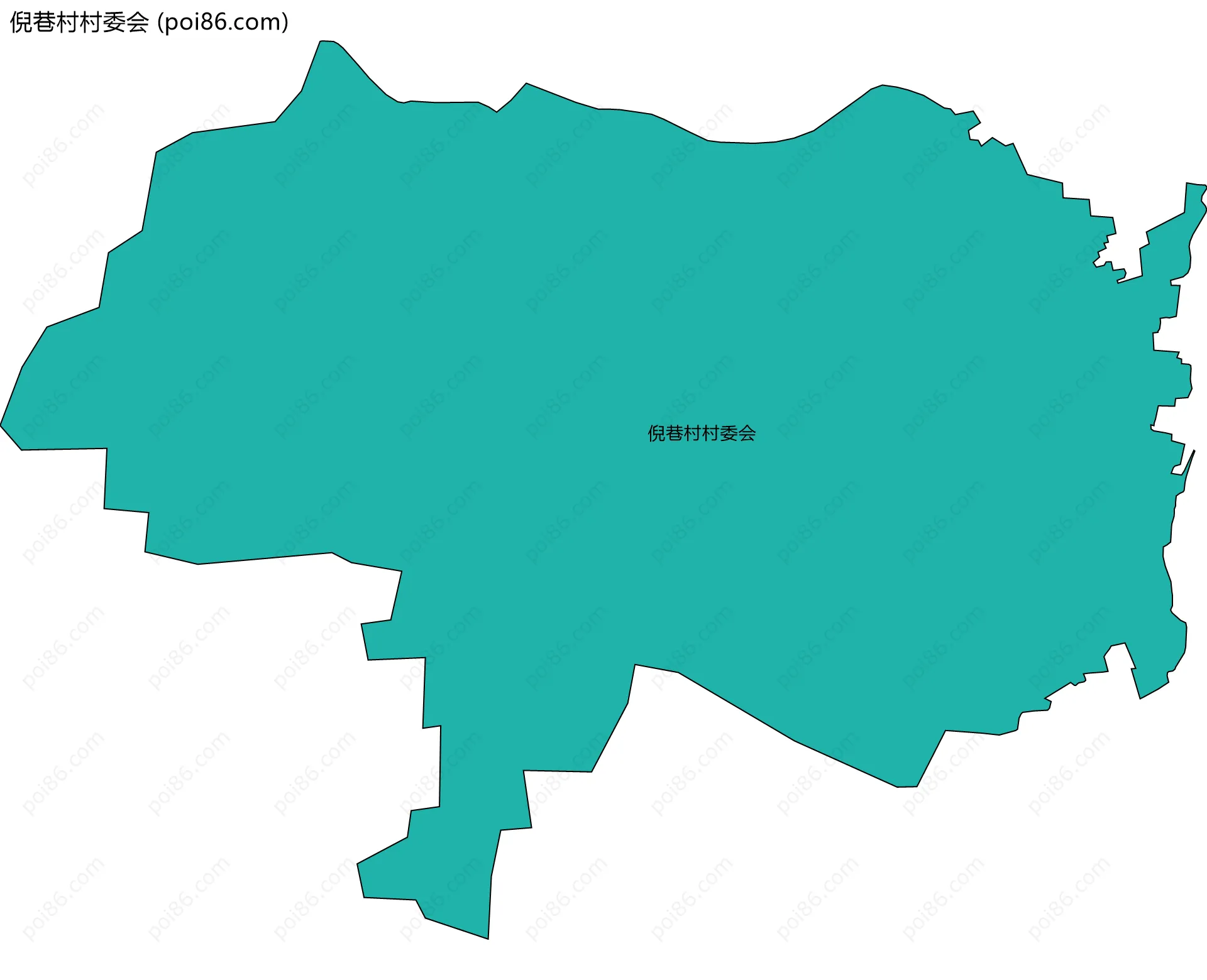 倪巷村村委会边界地图